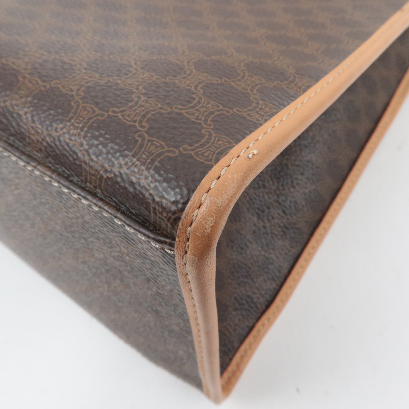 CELINE Macadam PVC Leather Tote Bag Brown