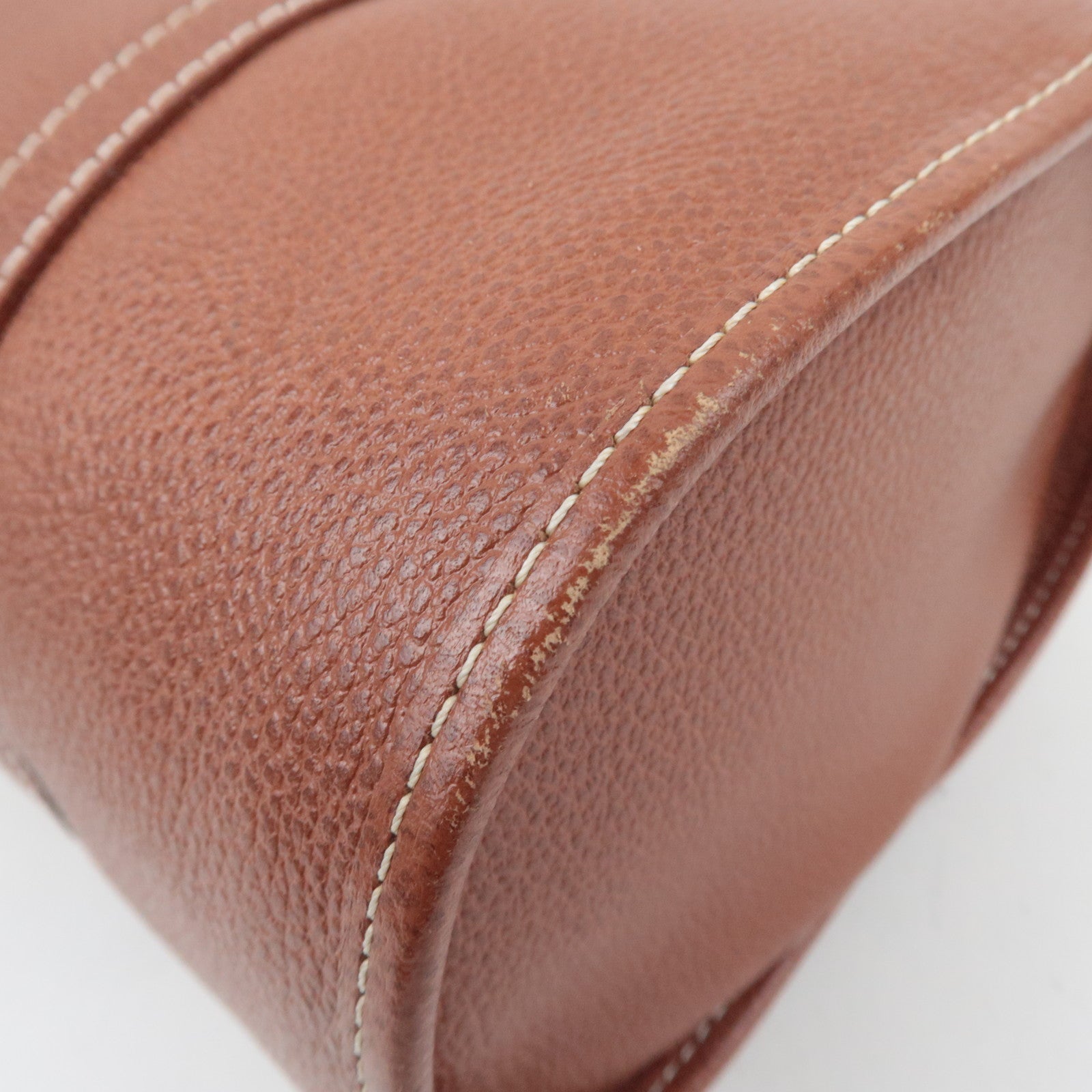 SAINT LAURENT YSL Logo Leather Handbag Brown