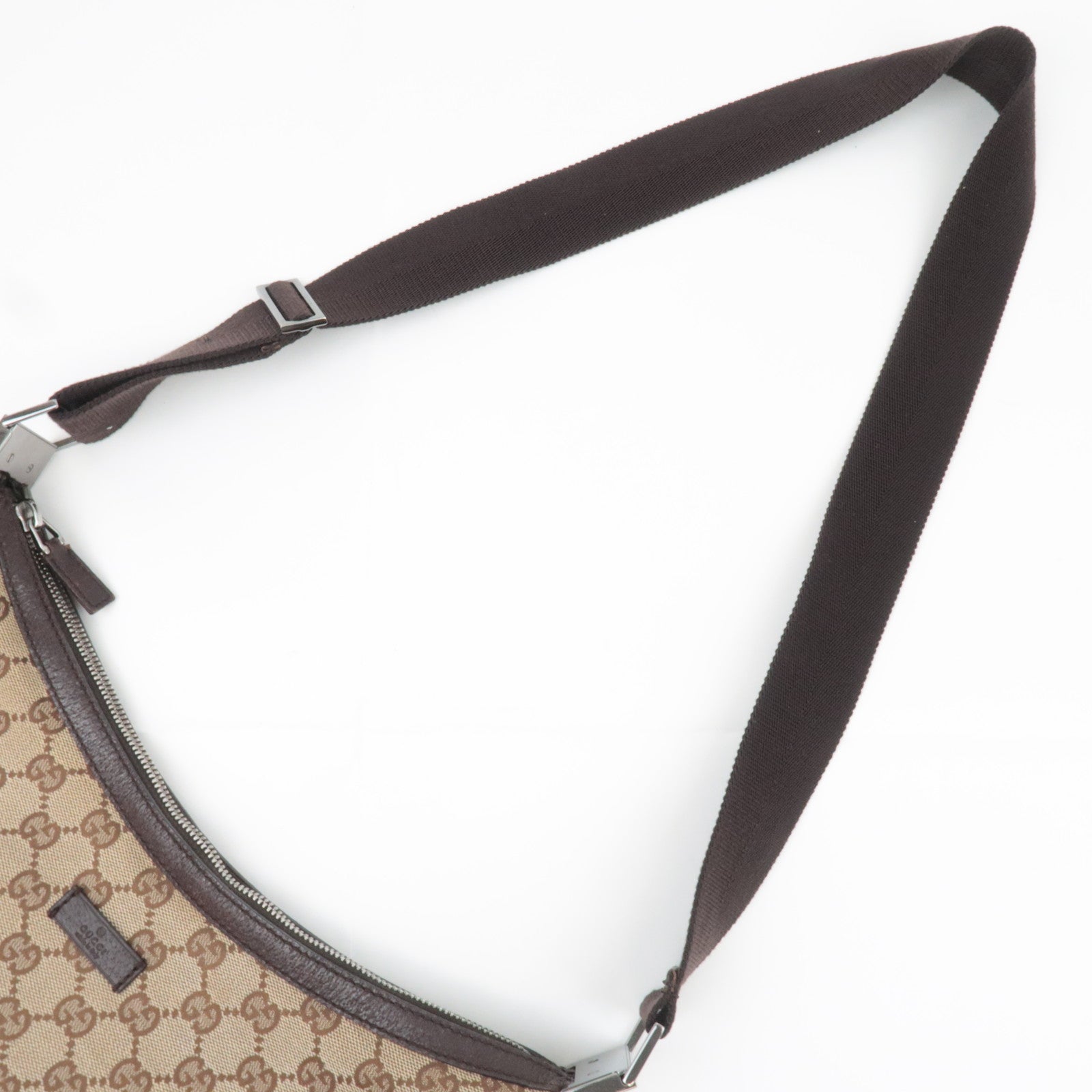 GUCCI GG Canvas Shoulder Bag Brown 122790