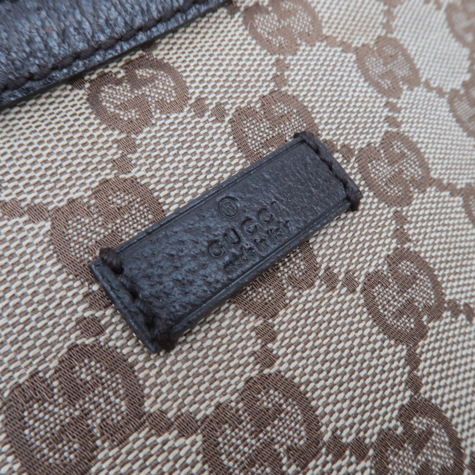 GUCCI GG Canvas Shoulder Bag Brown 122790