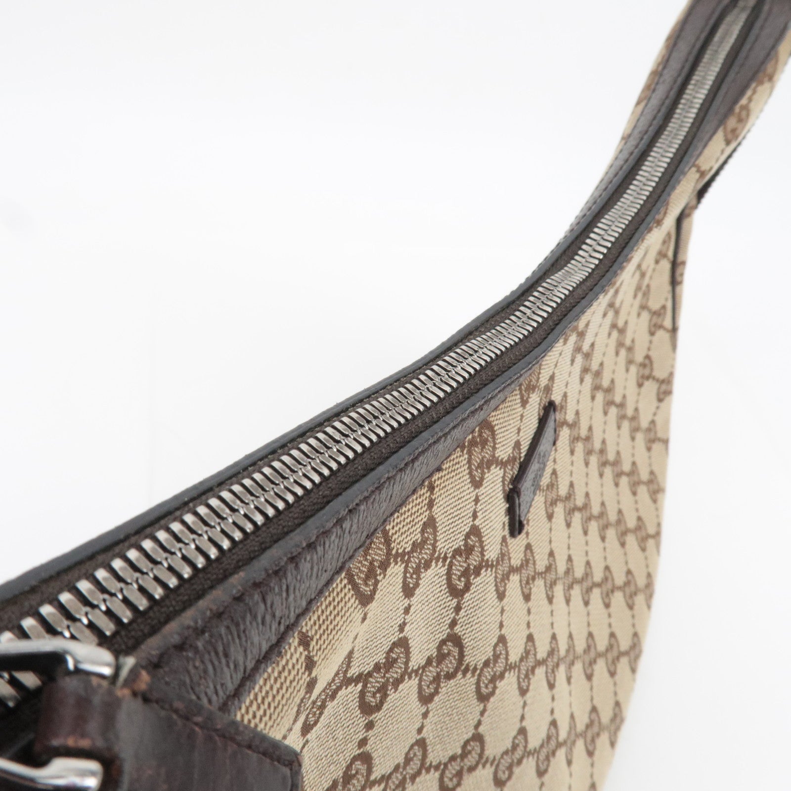 GUCCI GG Canvas Shoulder Bag Brown 122790