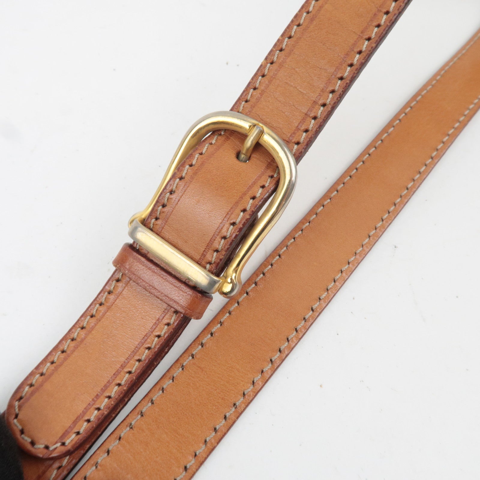 CELINE Macadam PVC Leather Shoulder Bag Brown