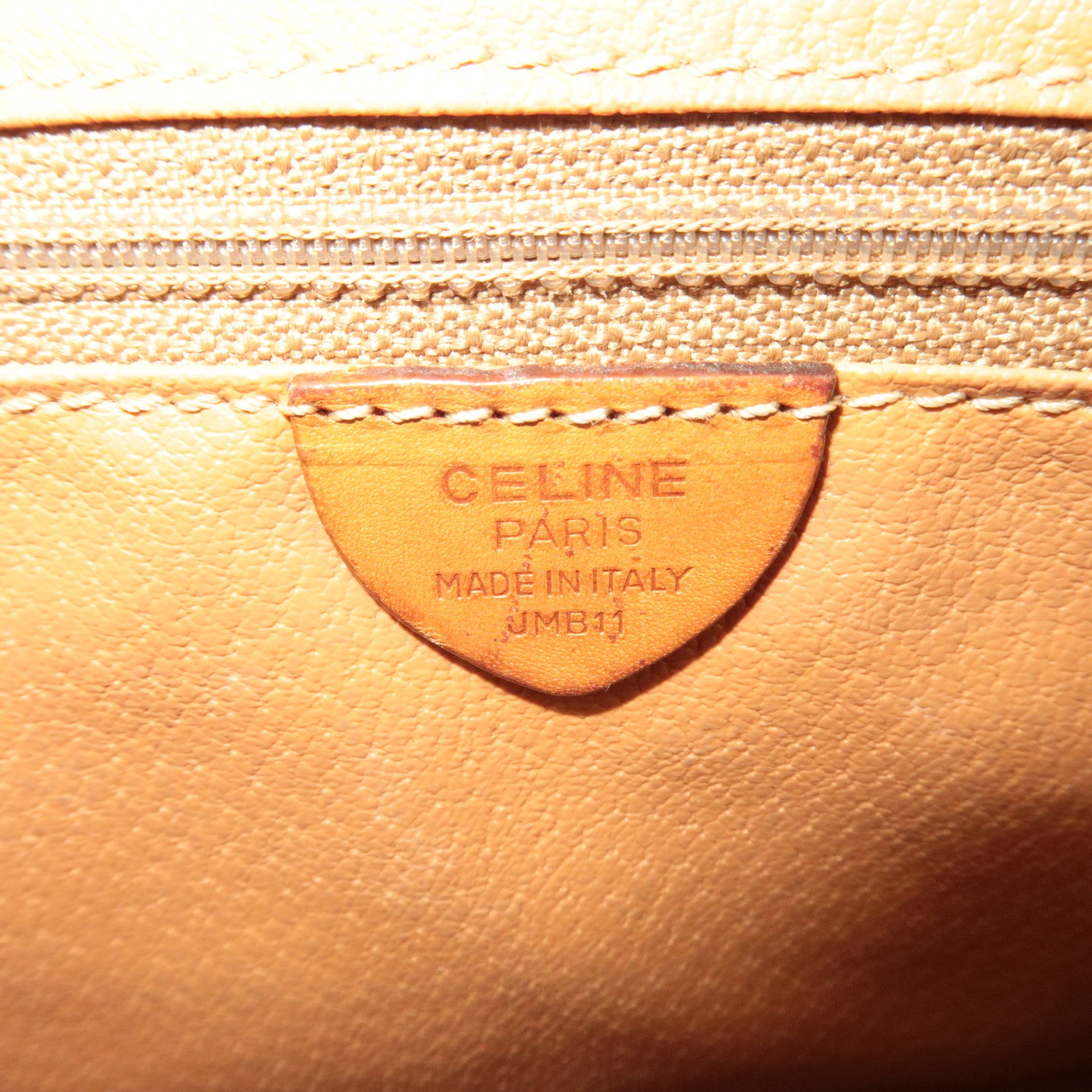 CELINE Macadam PVC Leather Shoulder Bag Brown