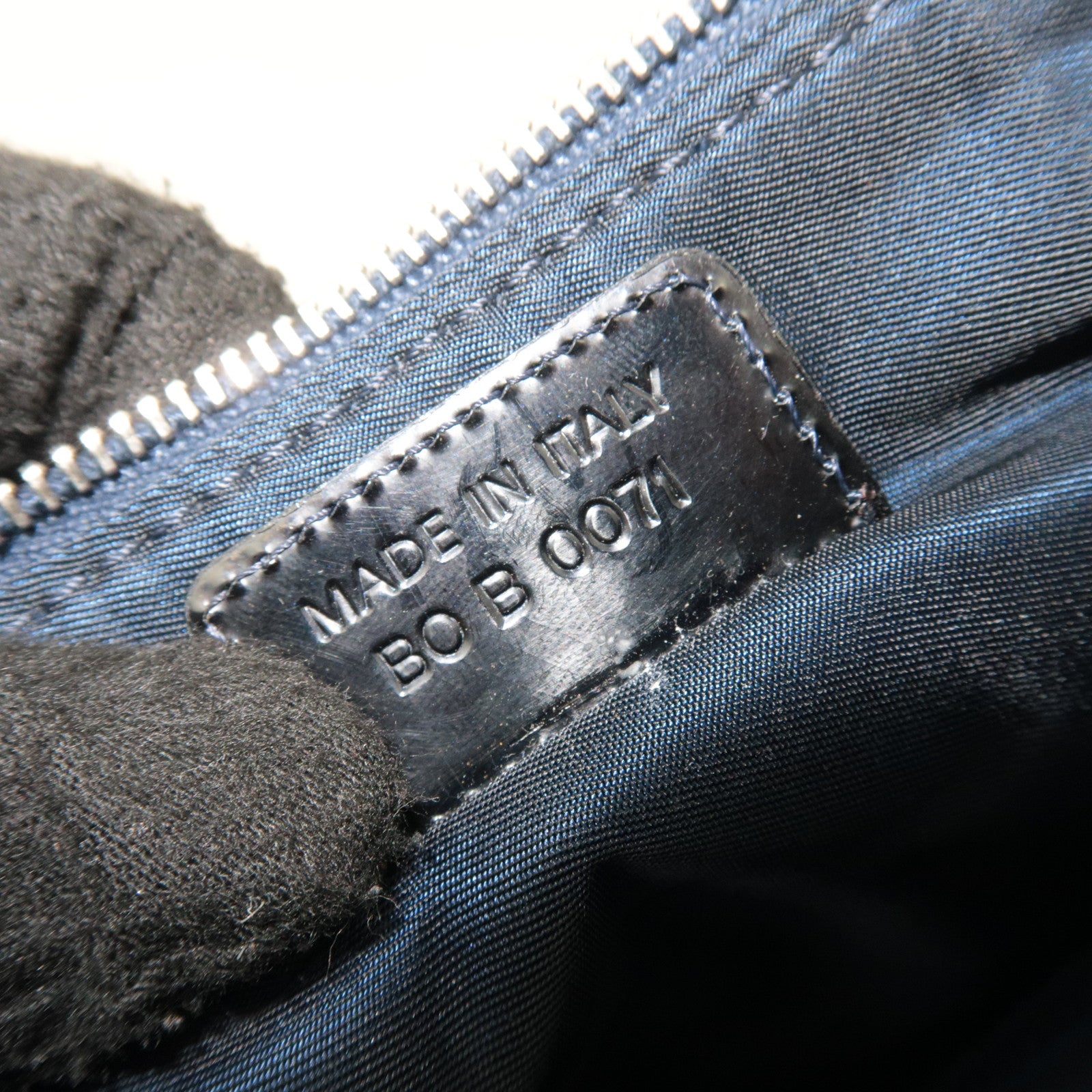 Christian Dior Speedway Denim Mini Saddle bag Canvas Patent Handbag Blue Gray