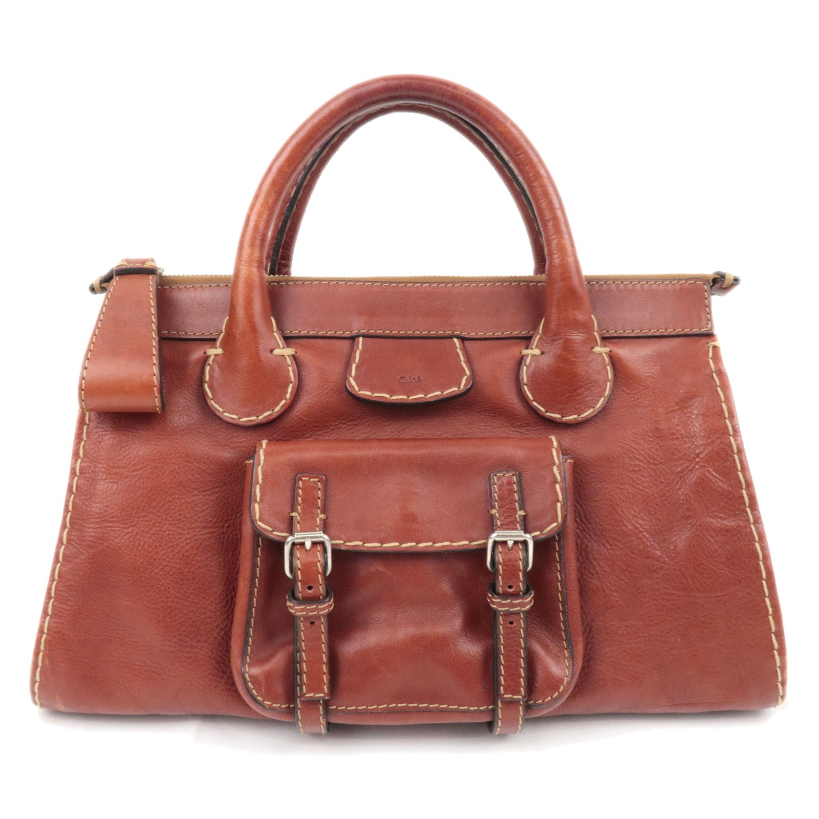 Chloe Edith Leather Handbag Brown   89196