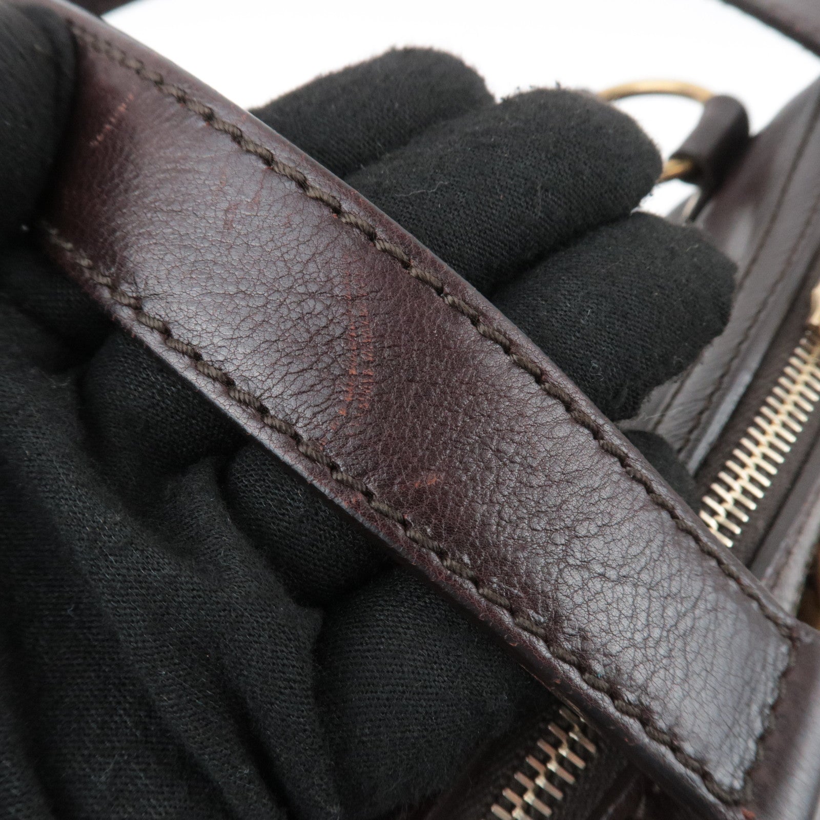 SAINT LAURENT YSL Muse Leather Handbag Brown 153959