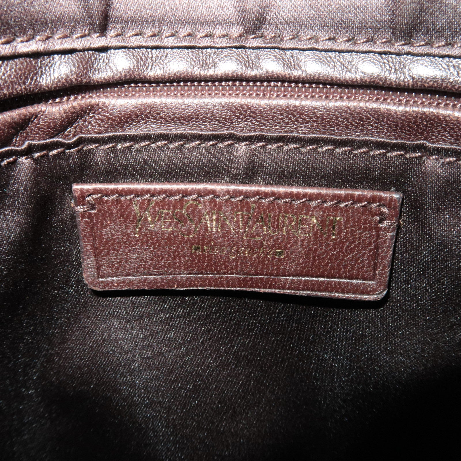 SAINT LAURENT YSL Muse Leather Handbag Brown 153959