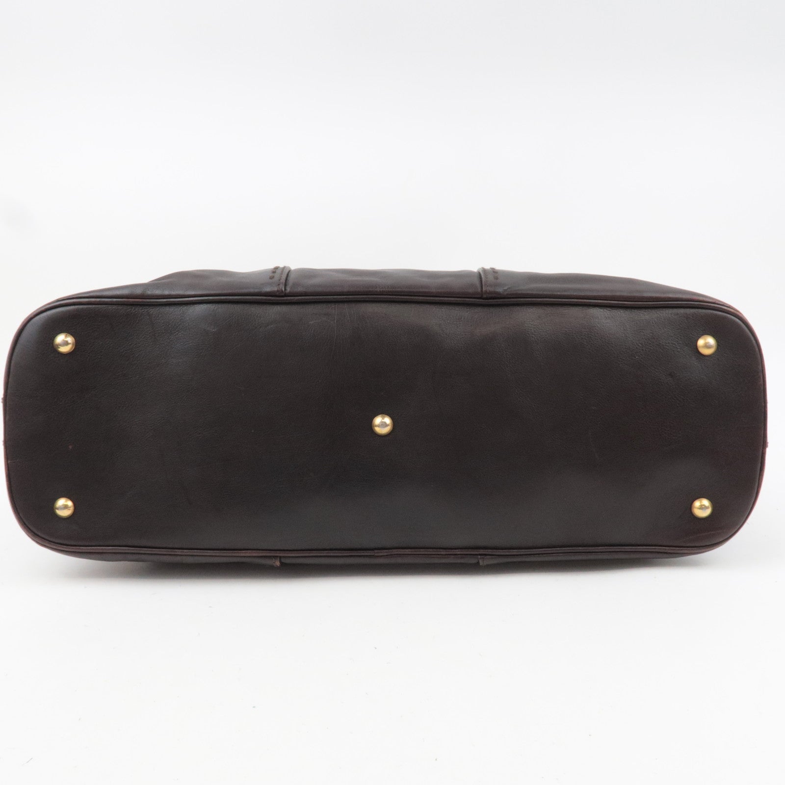 SAINT LAURENT YSL Muse Leather Handbag Brown 153959