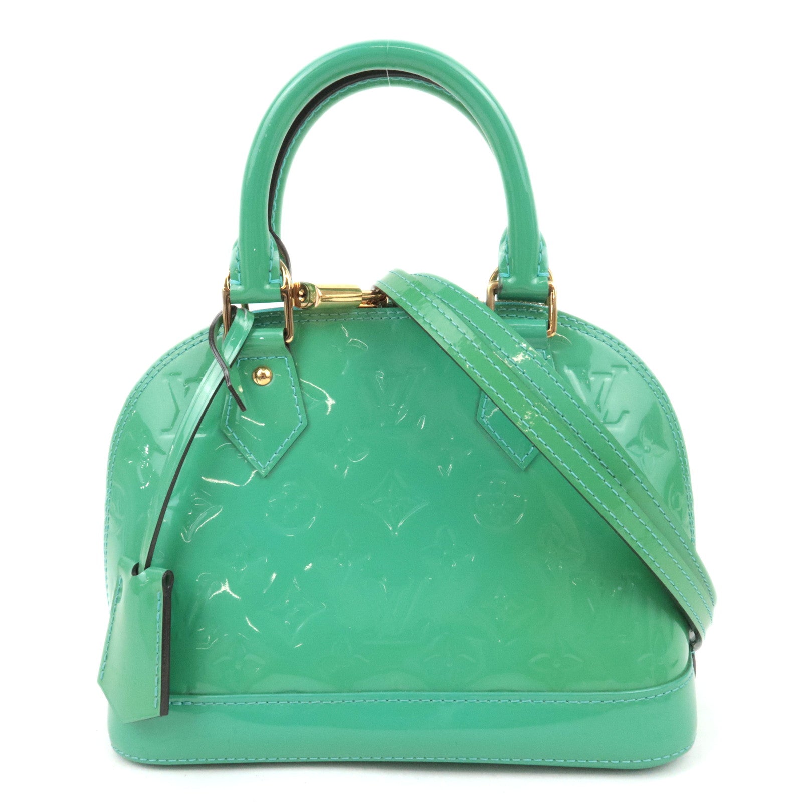 Louis Vuitton Monogram Vernis Alma BB 2Way Handbag Blue Lagoon M9169689204