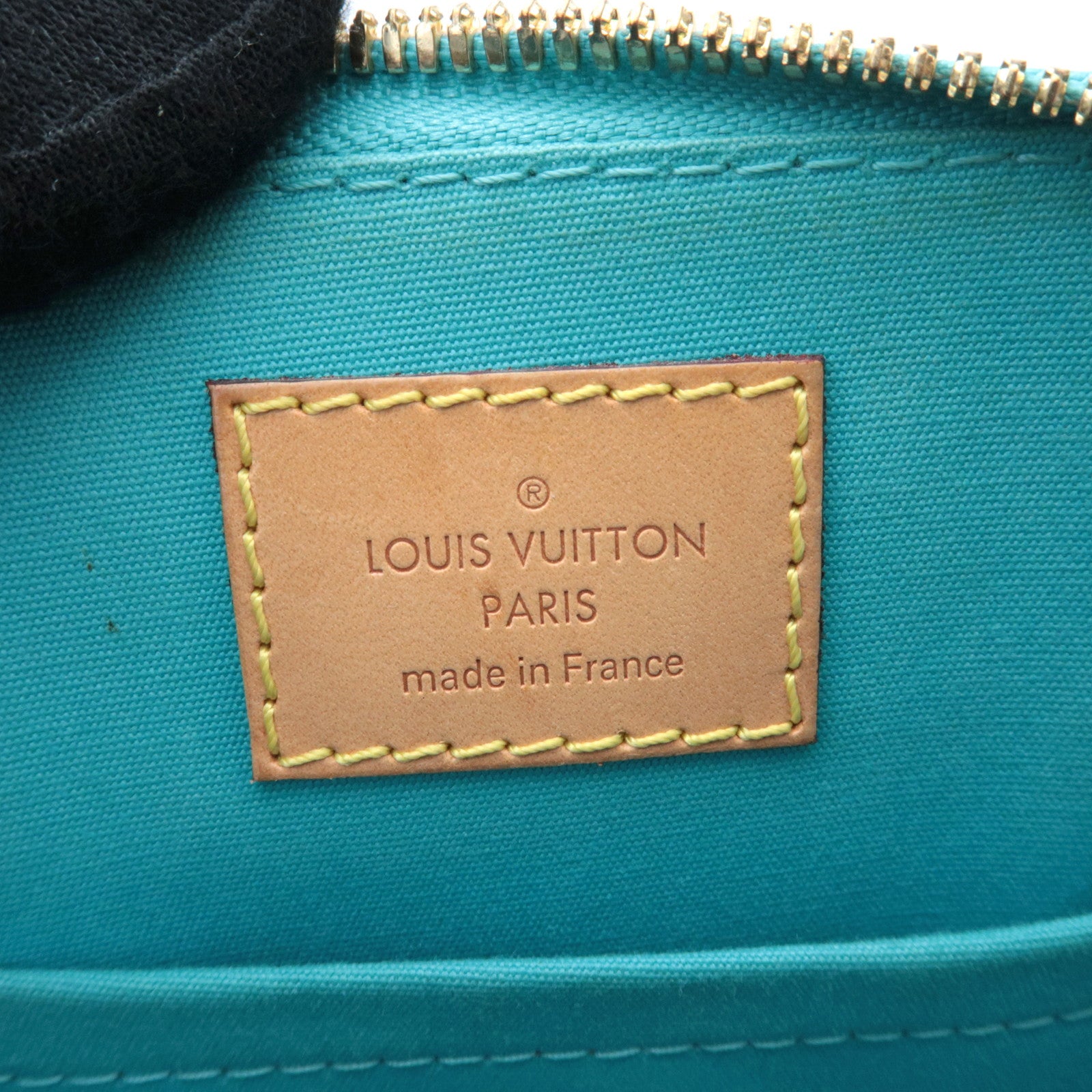 Louis Vuitton Monogram Vernis Alma BB 2Way Handbag Blue Lagoon M91696