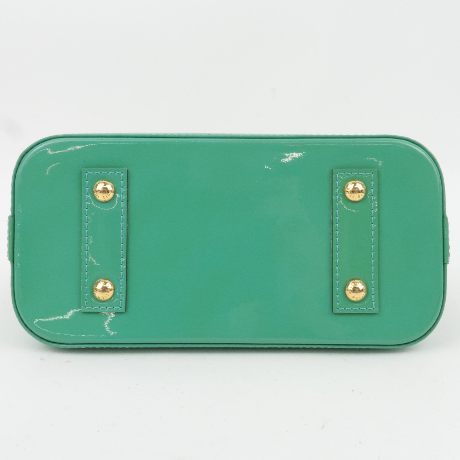 Louis Vuitton Monogram Vernis Alma BB 2Way Handbag Blue Lagoon M91696
