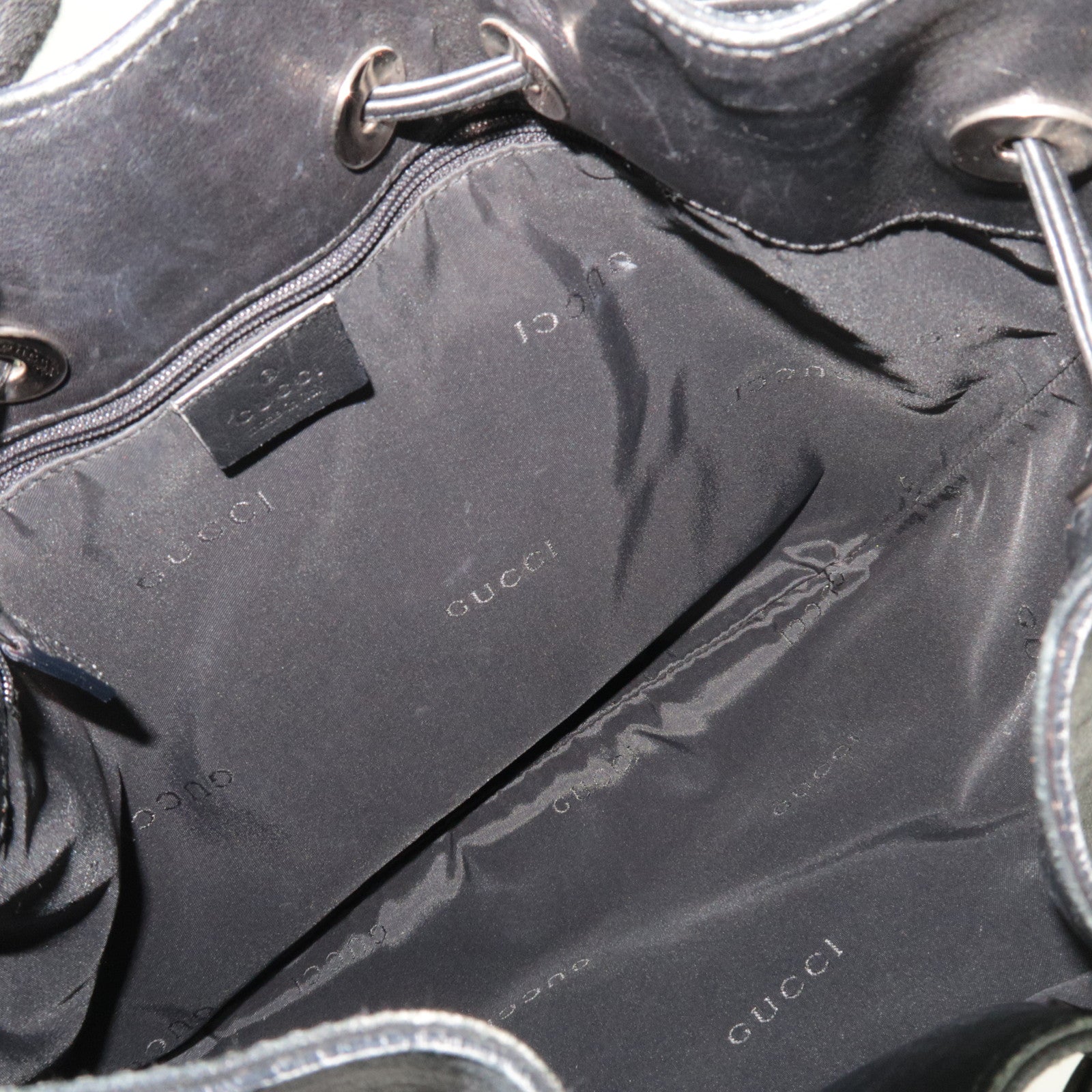 GUCCI Leather Shoulder Bag Black 001.4030