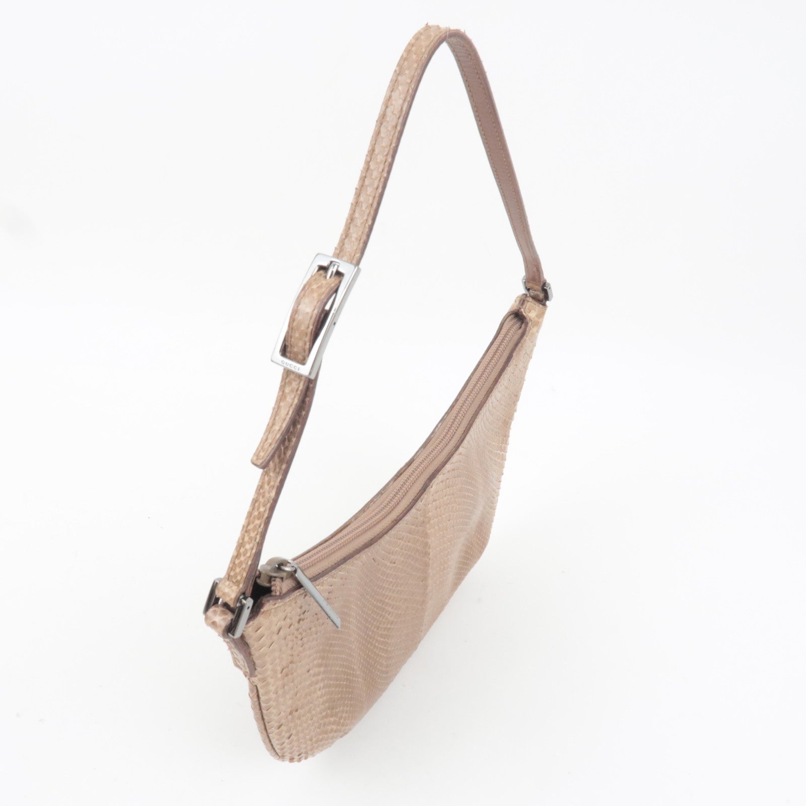 GUCCI Leather Shoulder Bag Brown 005.0813