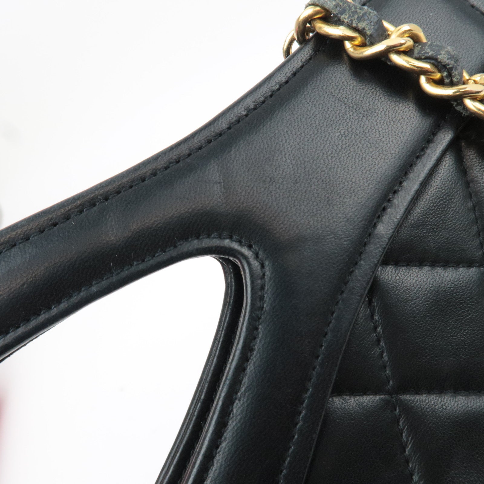 CHANEL 31 (Old model) Matelasse 2Way Chain Shoulder Bag Lambskin Black Gold HDW