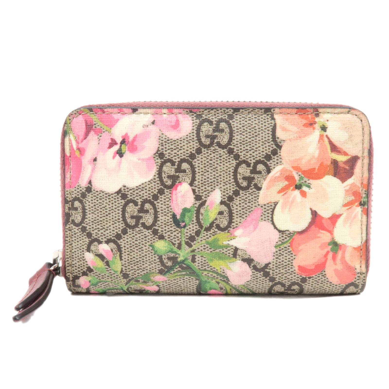 GUCCI GG Blooms GG Supreme Coin Case Card Case Beige Pink 42131089215