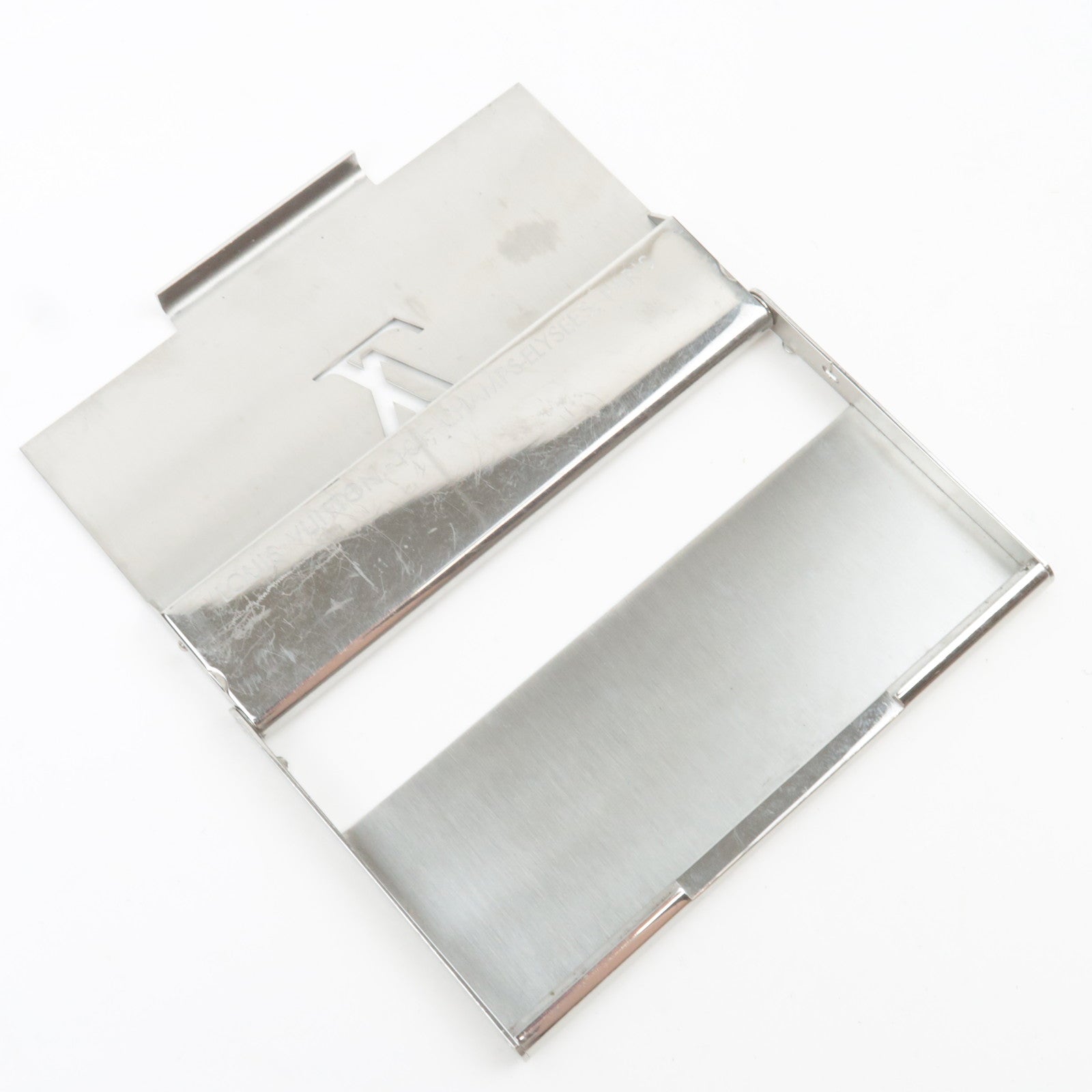 Louis Vuitton Porte Carte Champs Elysees Business Card Holder Silver Metal M65227