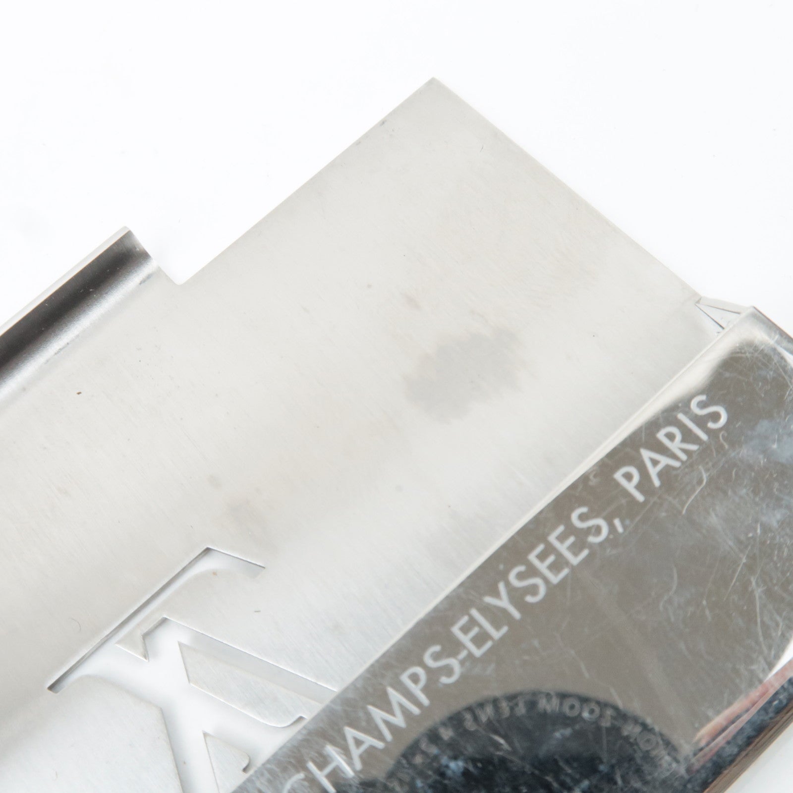 Louis Vuitton Porte Carte Champs Elysees Business Card Holder Silver Metal M65227