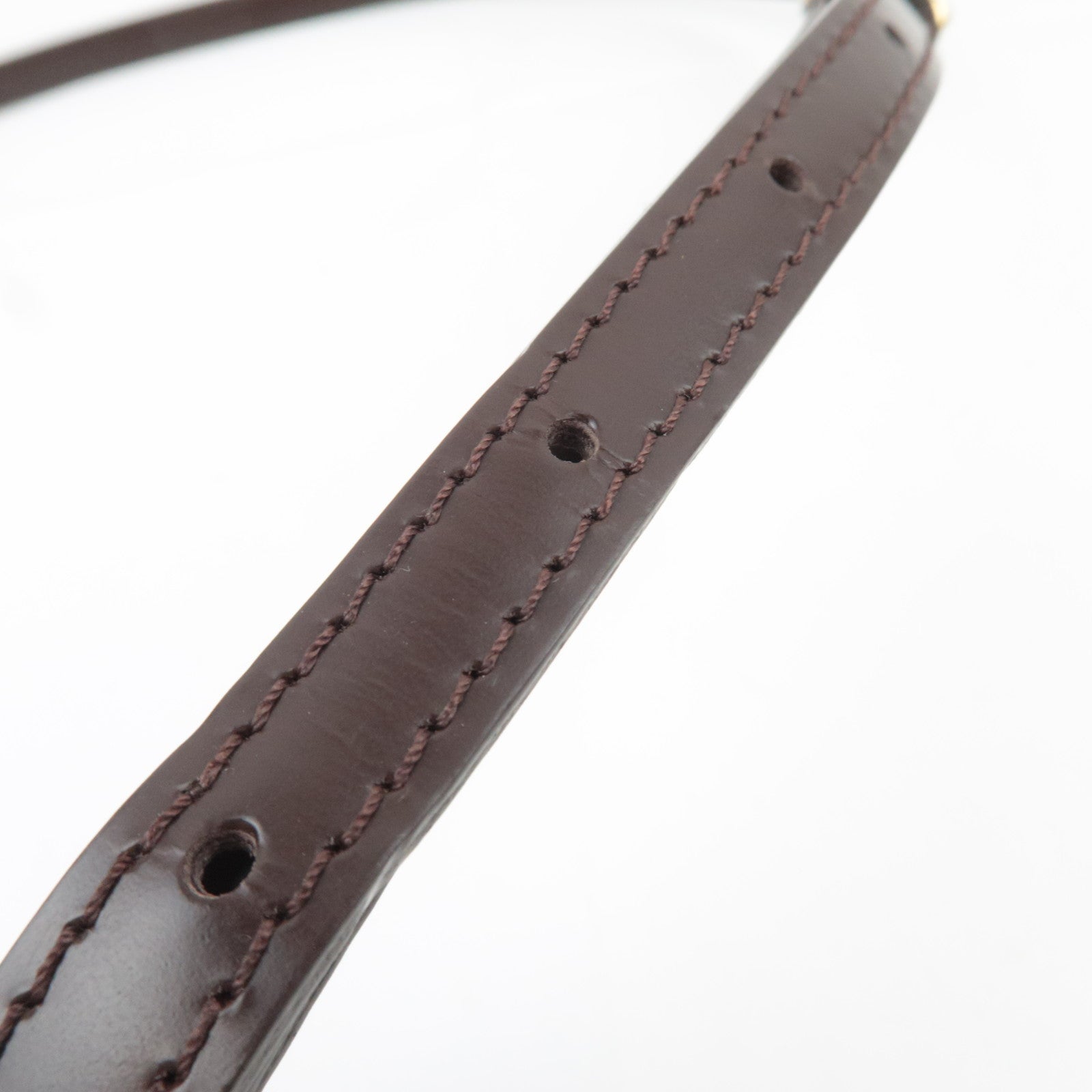 Louis Vuitton Leather Shoulder Strap For Damier Bag 100-118cm Brown