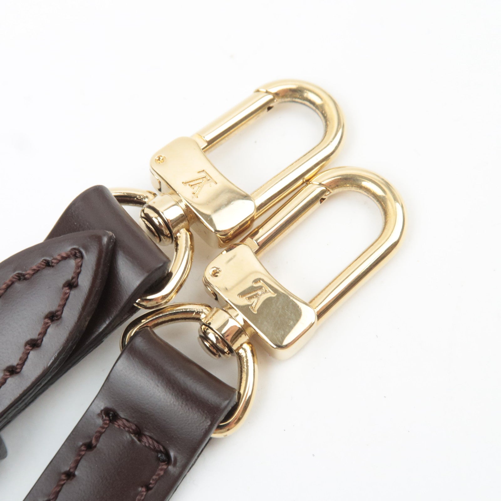 Louis Vuitton Leather Shoulder Strap For Damier Bag 100-118cm Brown