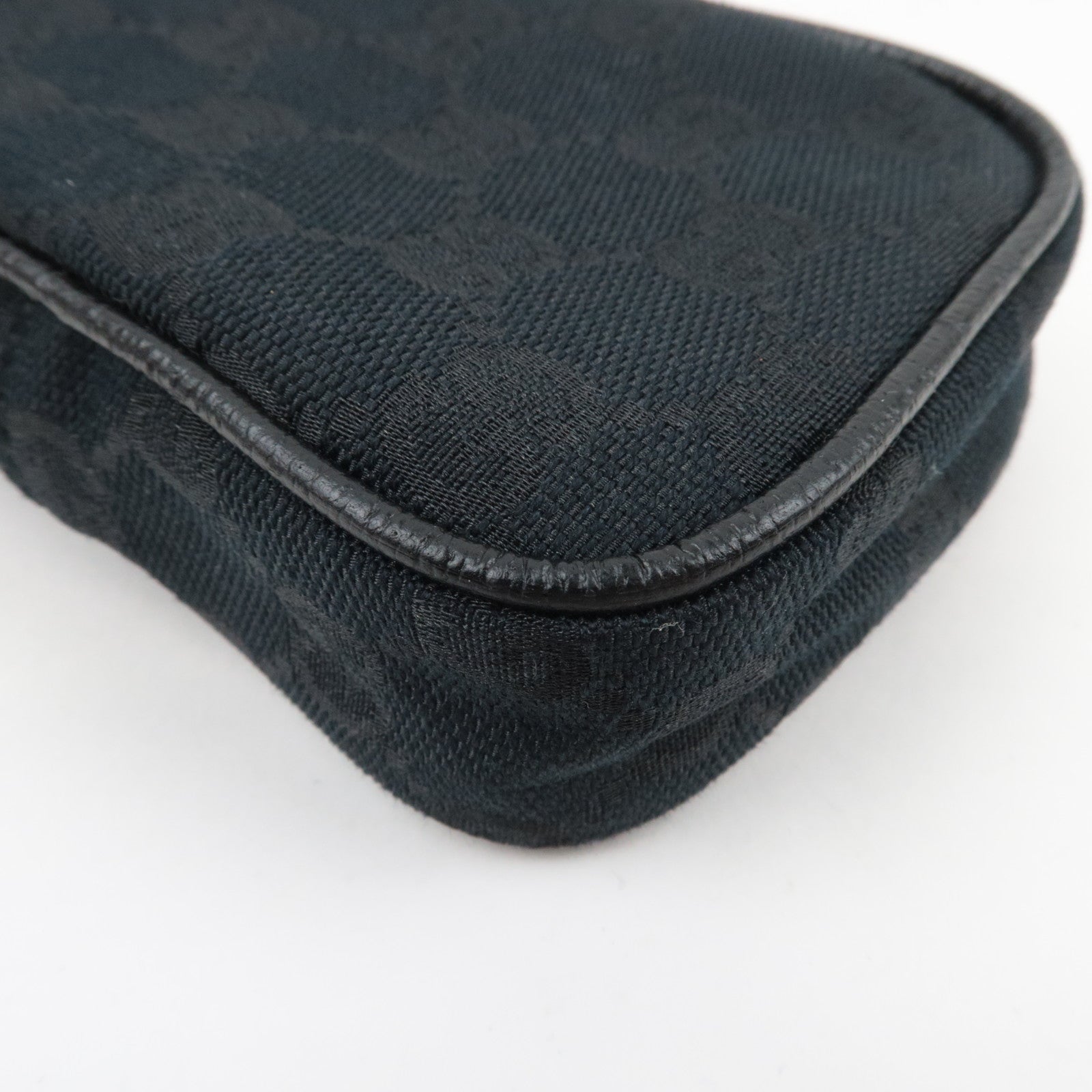 GUCCI GG Canvas Cigarette Case Mini Pouch Black 115249