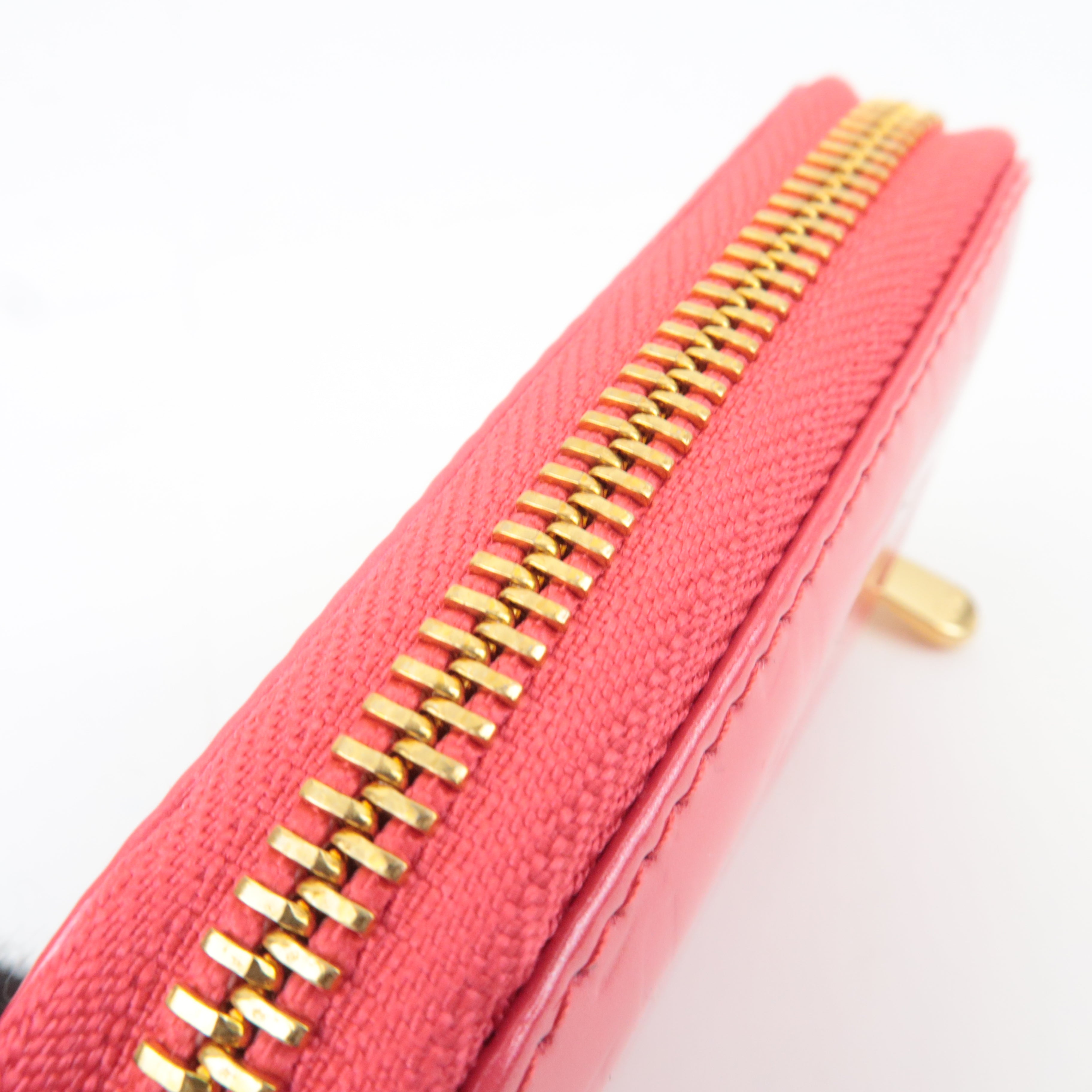 Christian Dior Trotter Patent Coin Case Pink