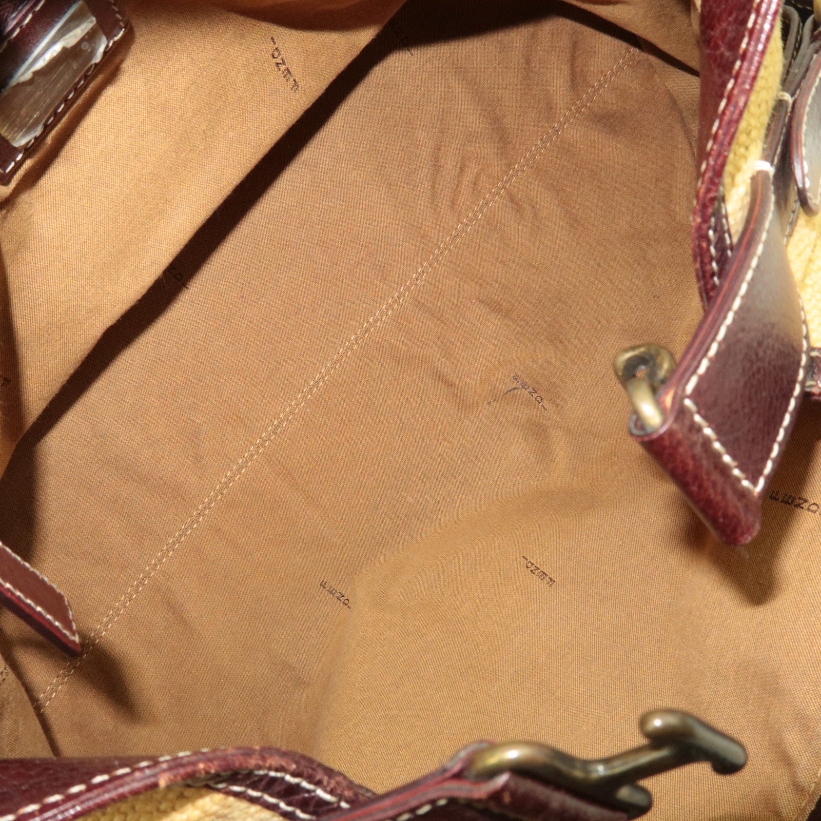 FENDI Etonico Canvas Leather Tote Bag Brown 8BN162