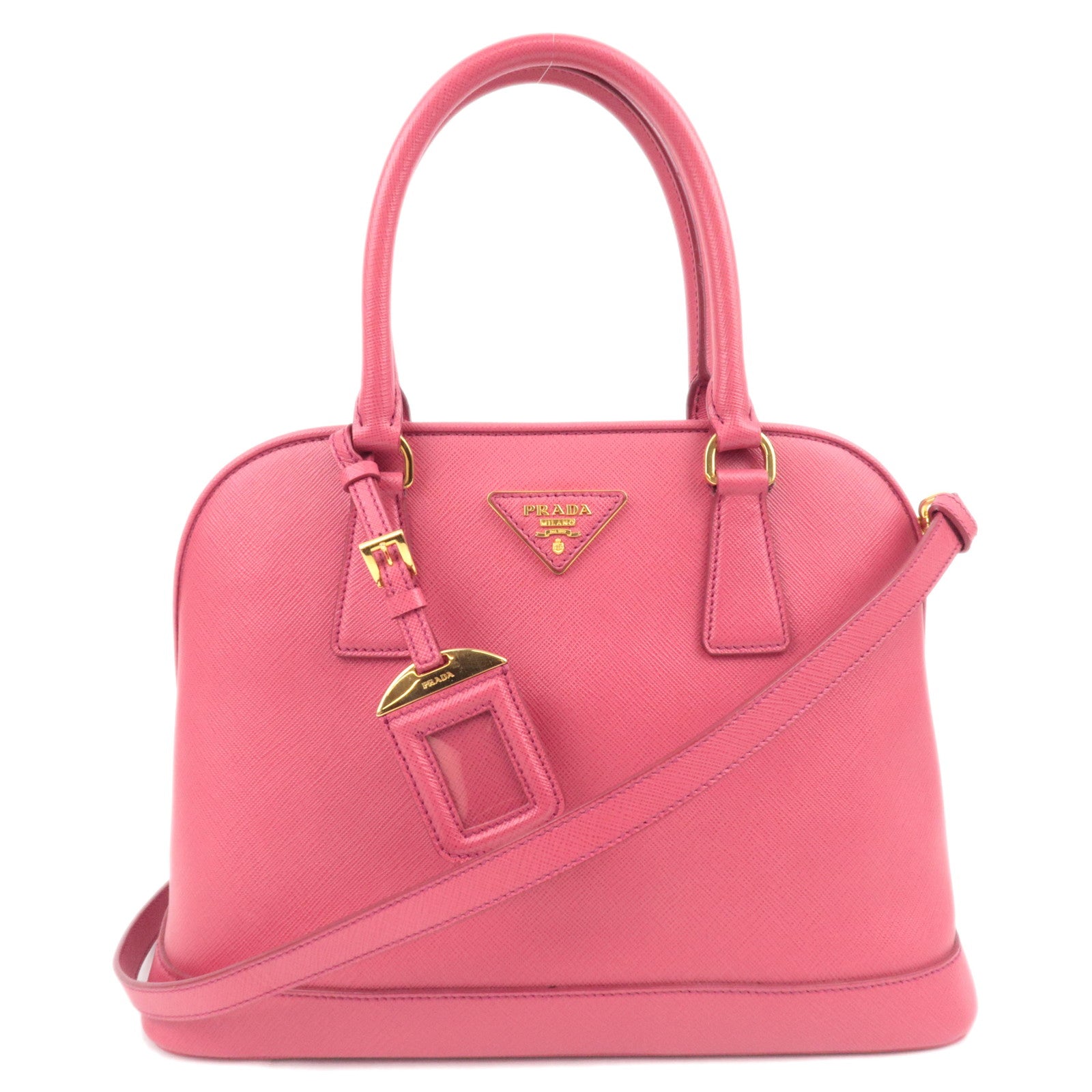 PRADA Saffiano 2Way Leather Handbag Pink BN256789271