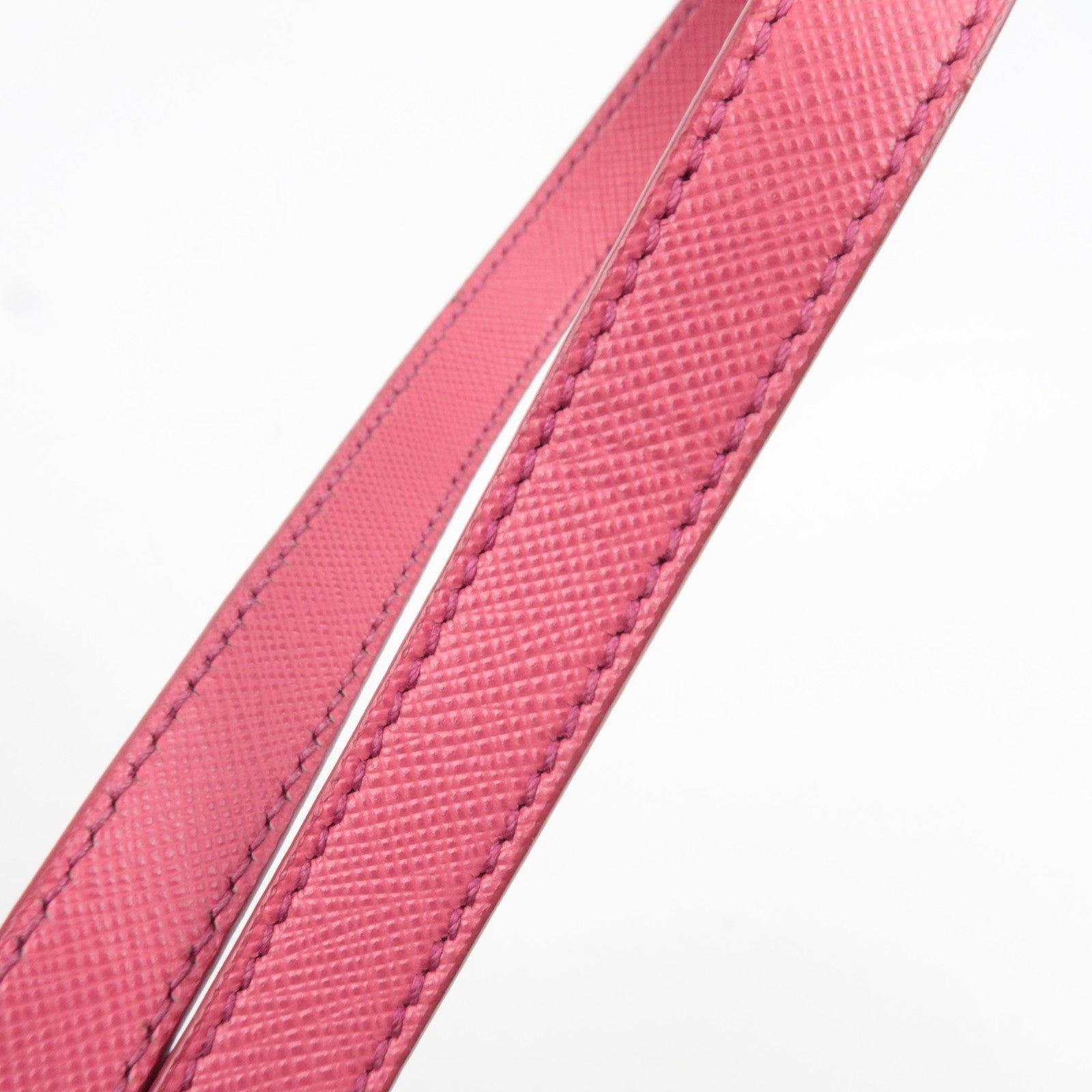 PRADA Saffiano 2Way Leather Handbag Pink BN2567
