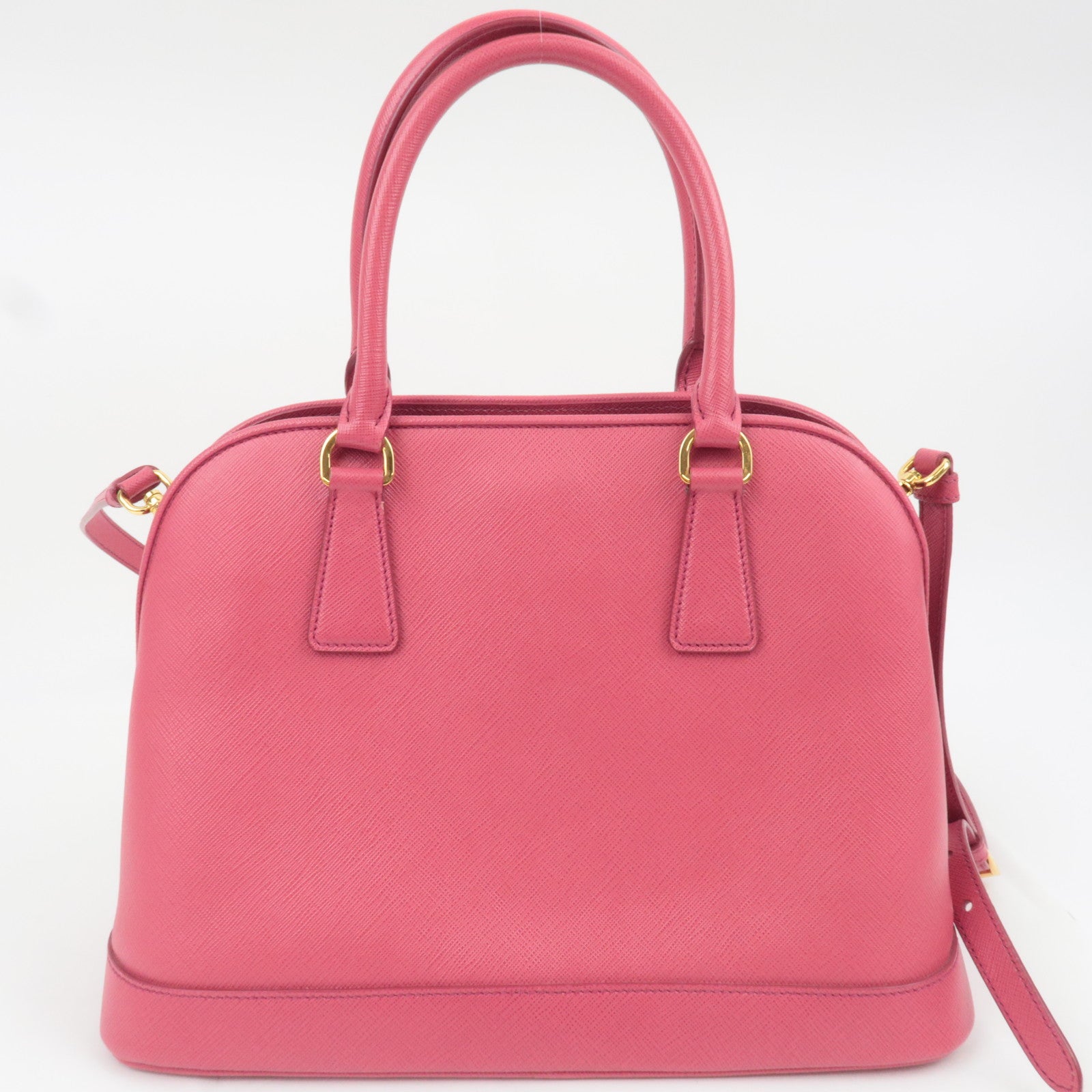 PRADA Saffiano 2Way Leather Handbag Pink BN2567
