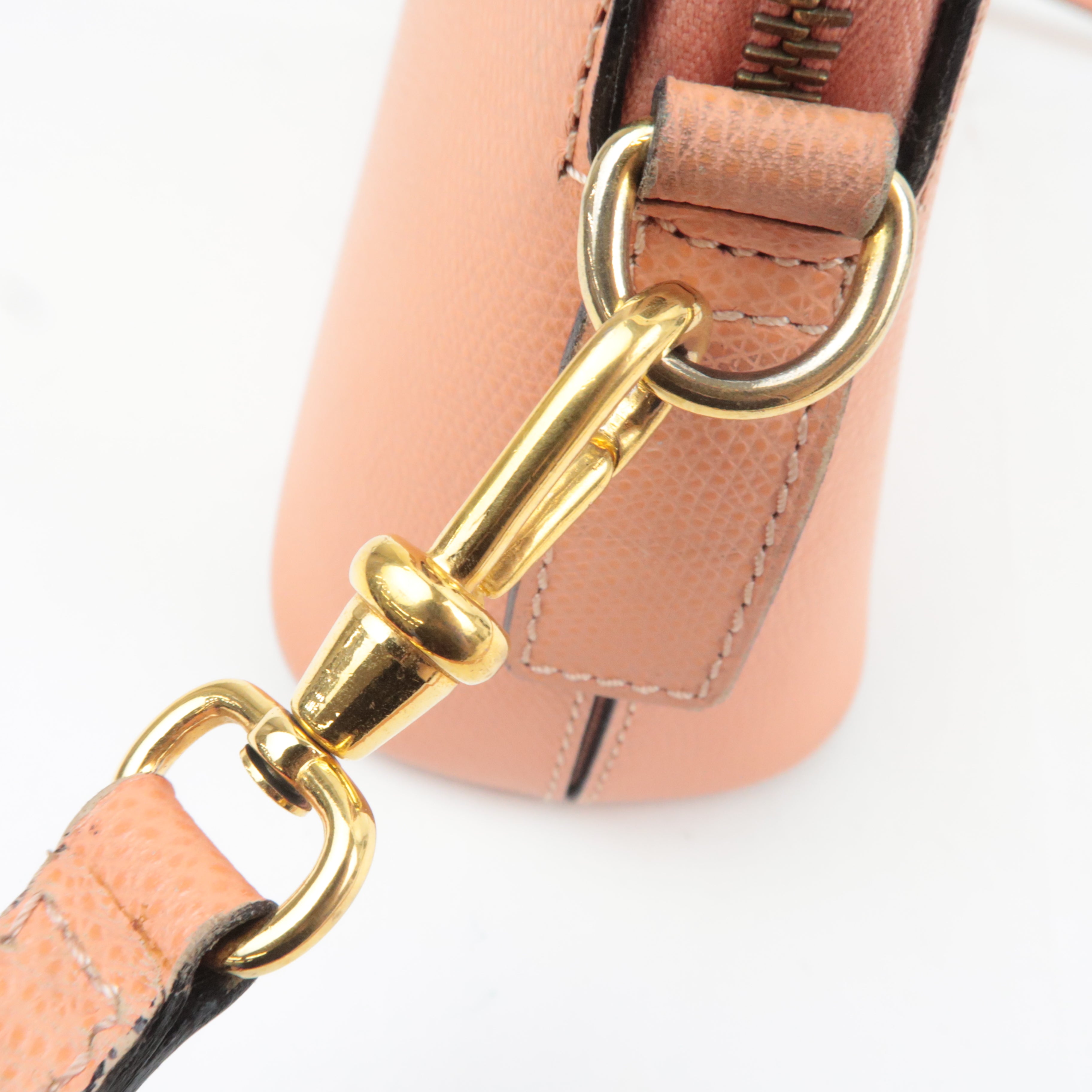 CELINE 2Way Leather Handbag Salmon Pink