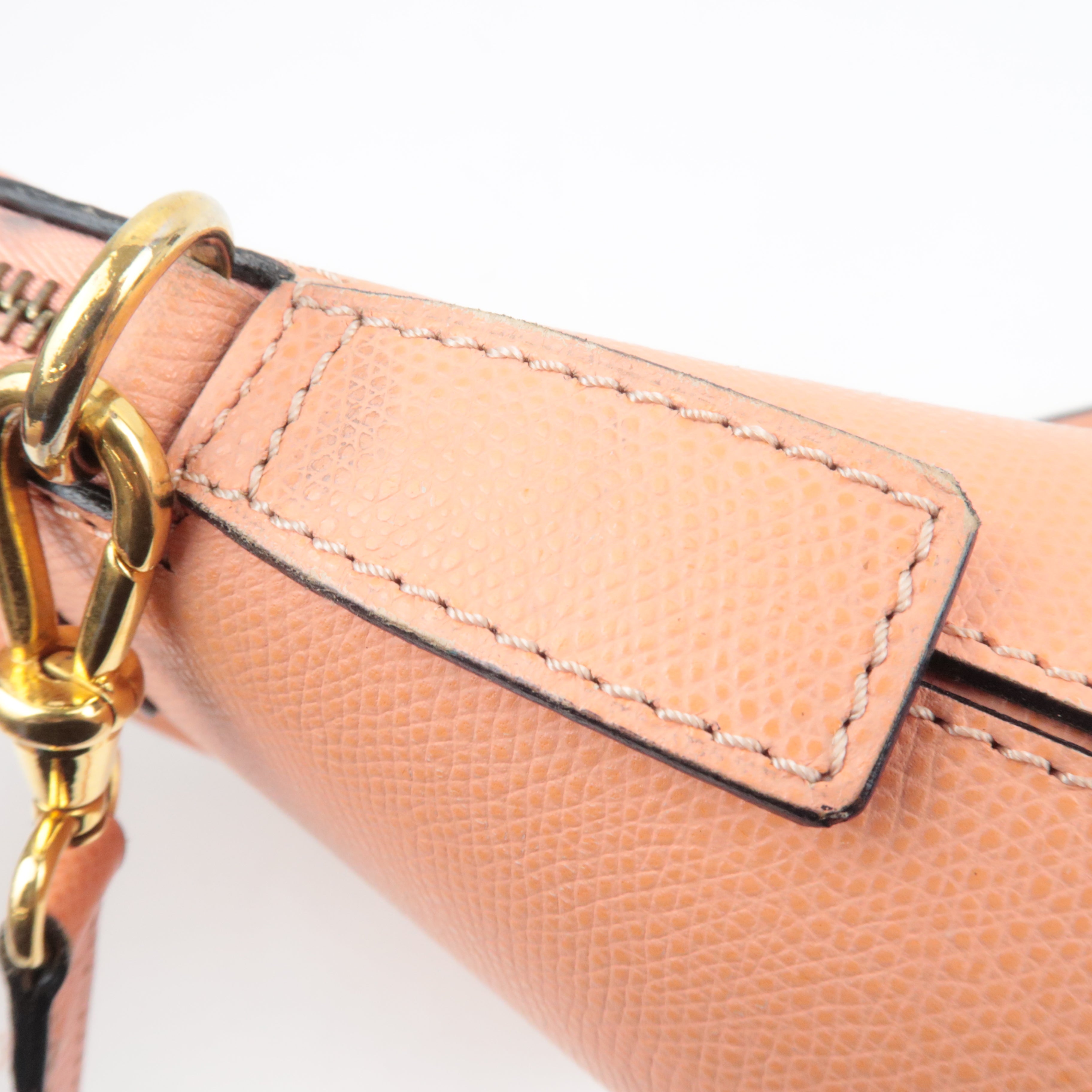 CELINE 2Way Leather Handbag Salmon Pink