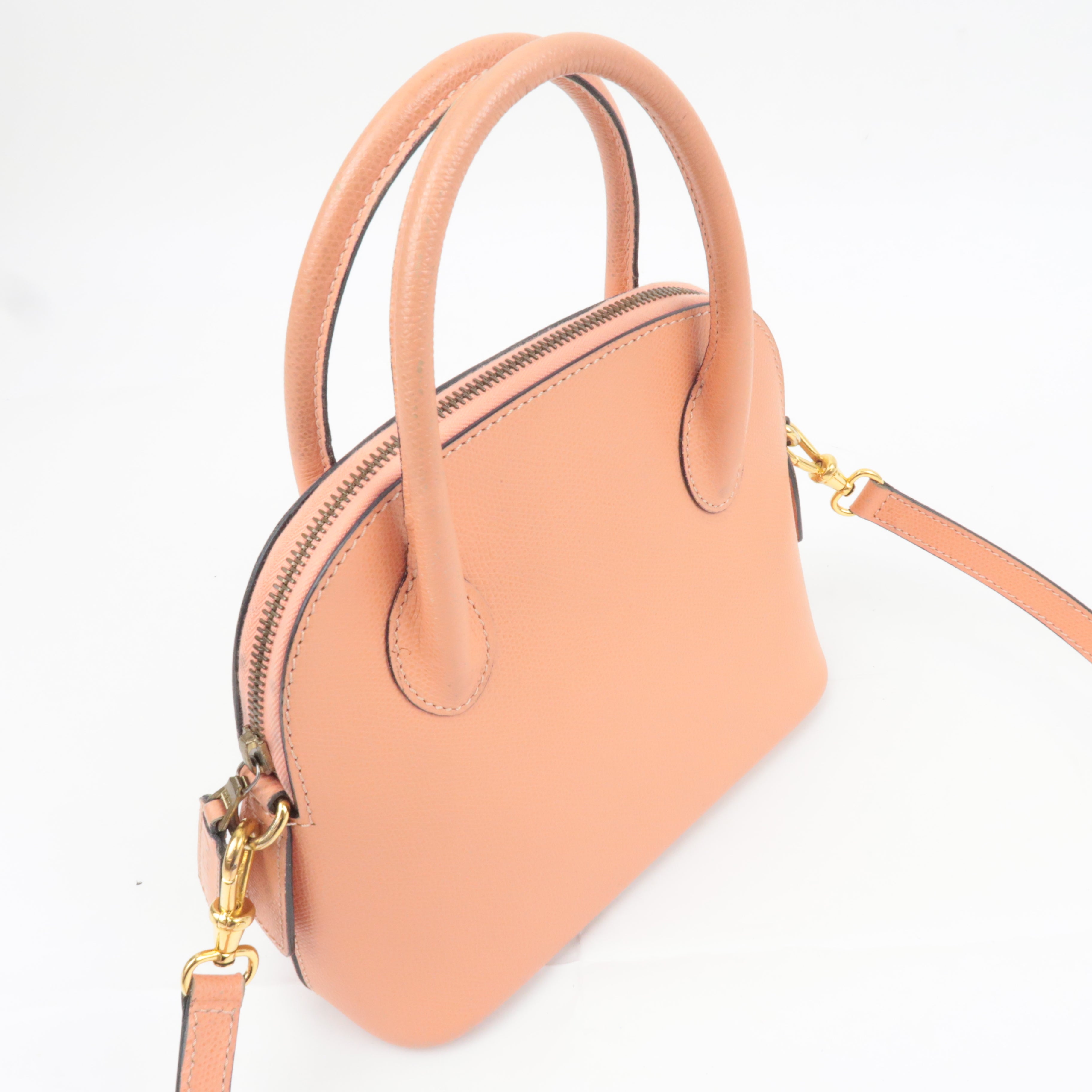 CELINE 2Way Leather Handbag Salmon Pink