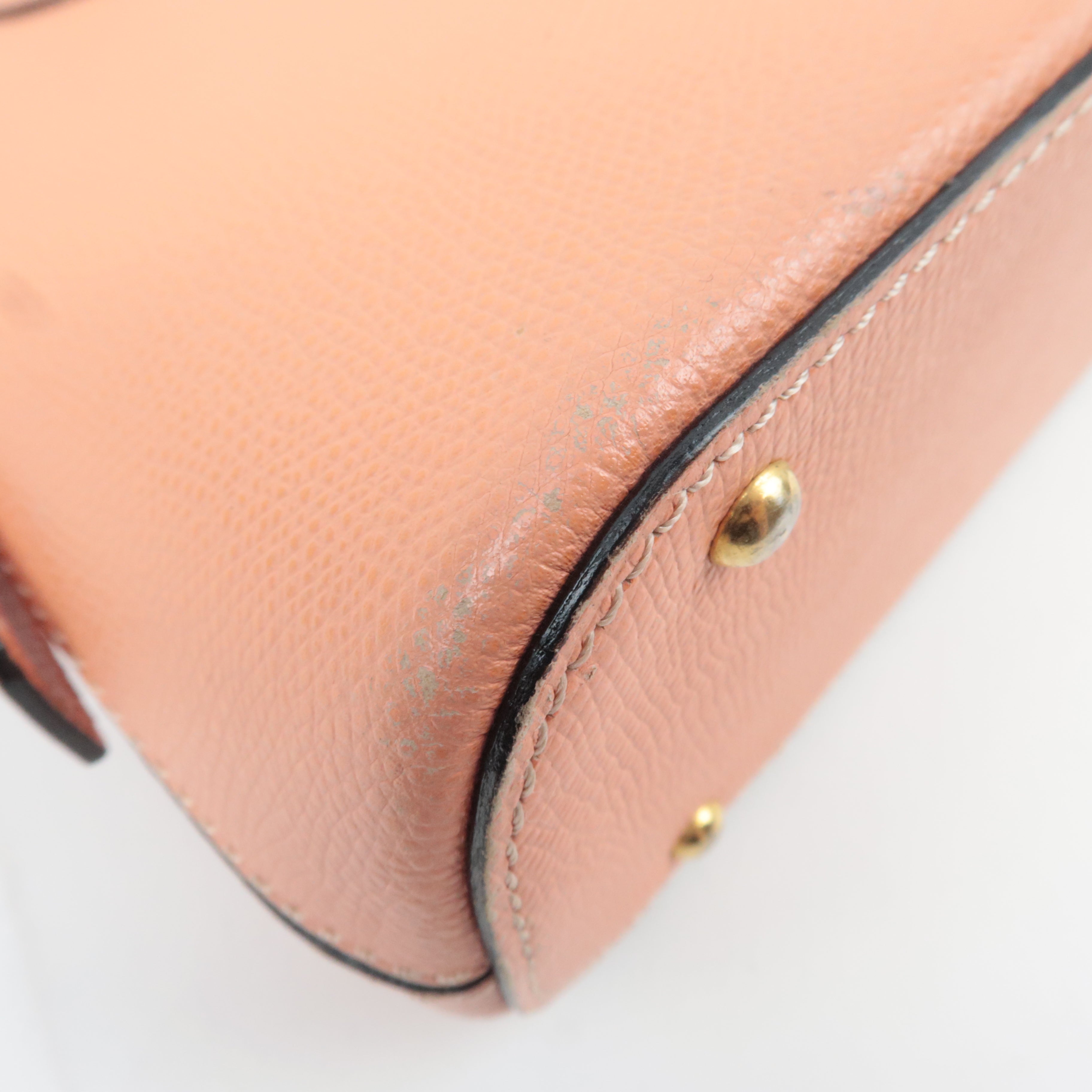 CELINE 2Way Leather Handbag Salmon Pink