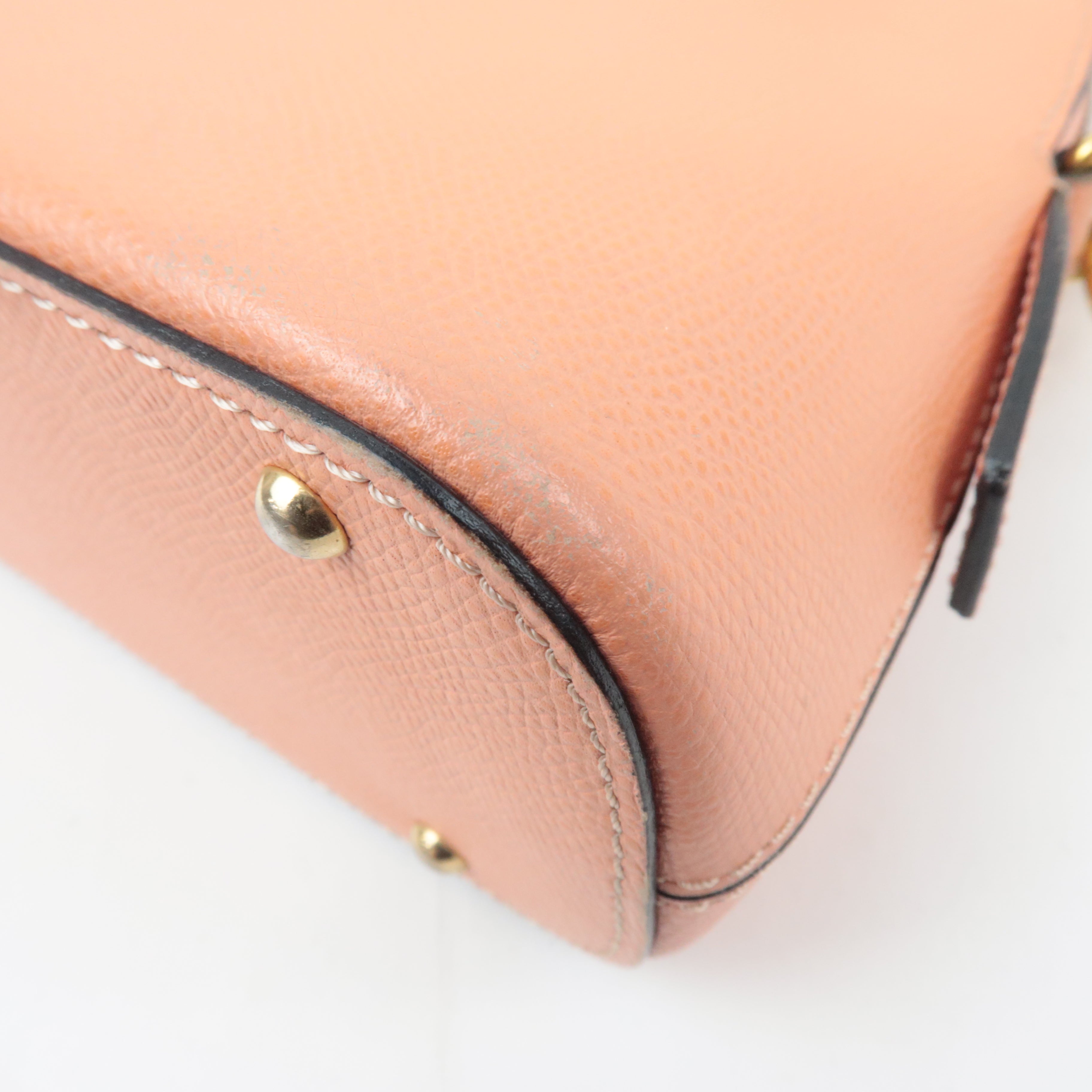 CELINE 2Way Leather Handbag Salmon Pink