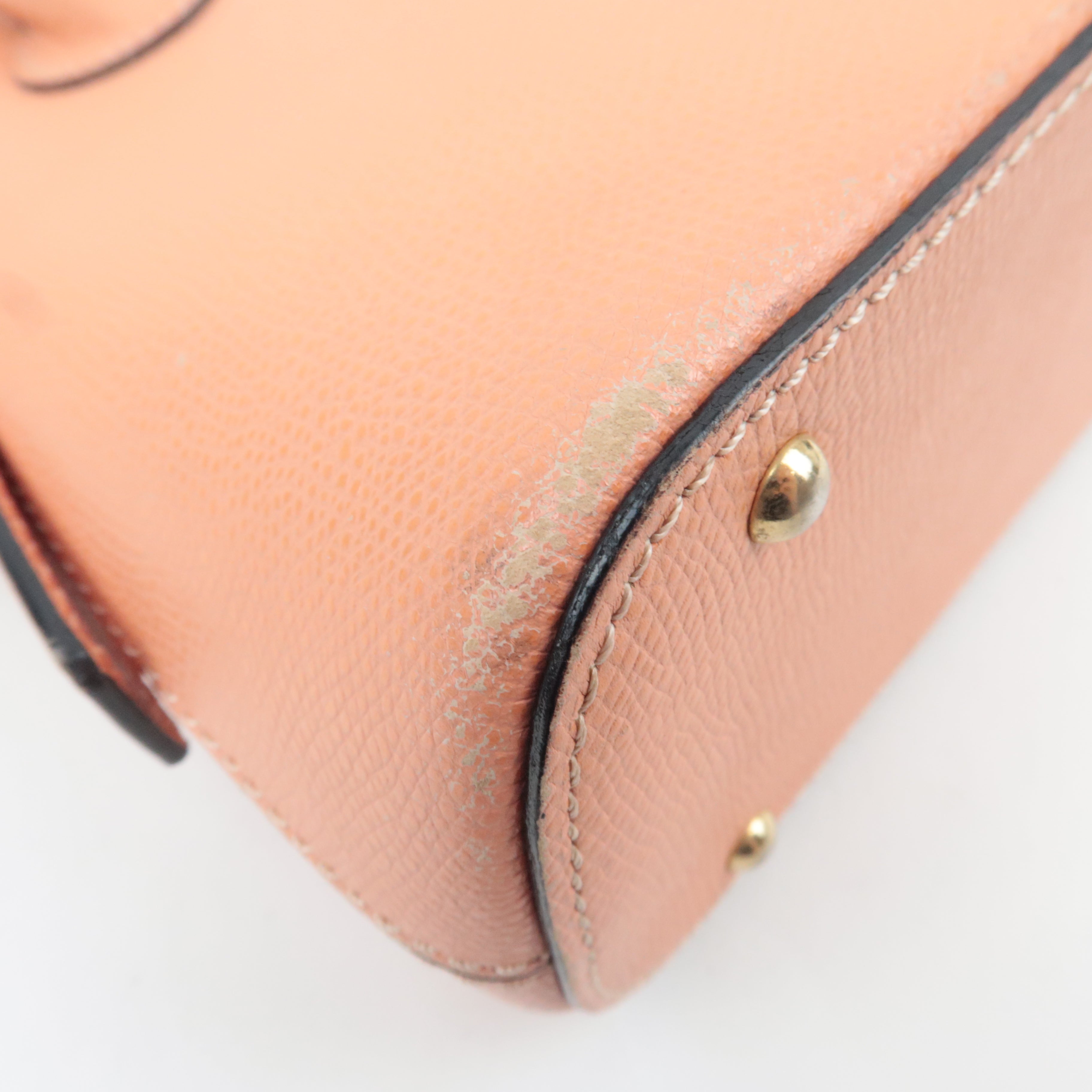 CELINE 2Way Leather Handbag Salmon Pink