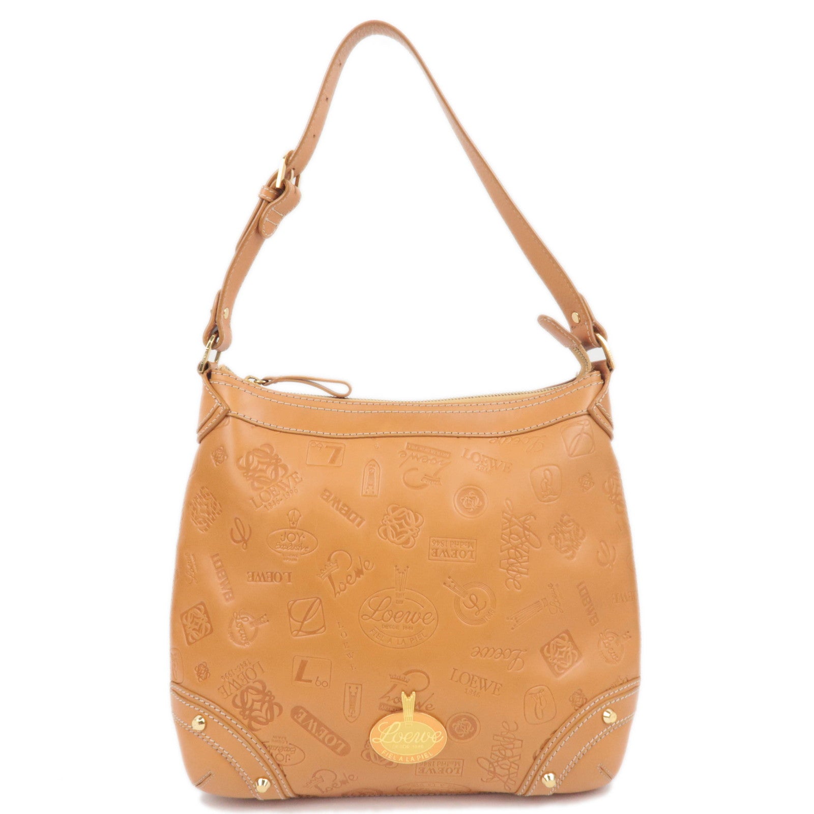 LOEWE 160 ANIVERSARIO Leather Shoulder Bag Brown89330