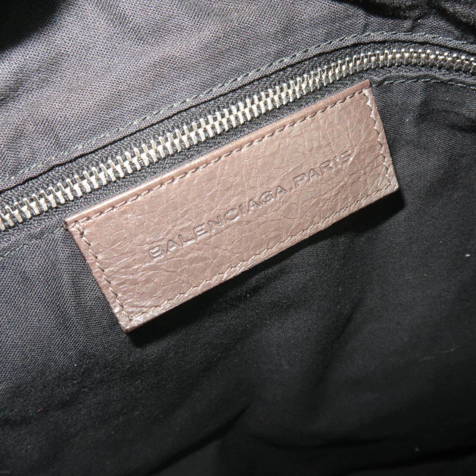 BALENCIAGA The Day Leather Shoulder Bag Gray 272409