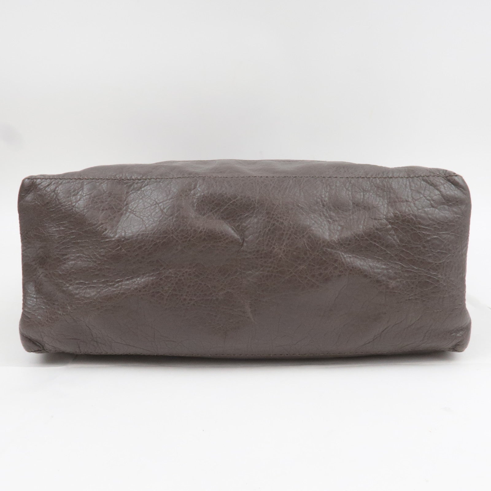 BALENCIAGA The Day Leather Shoulder Bag Gray 272409