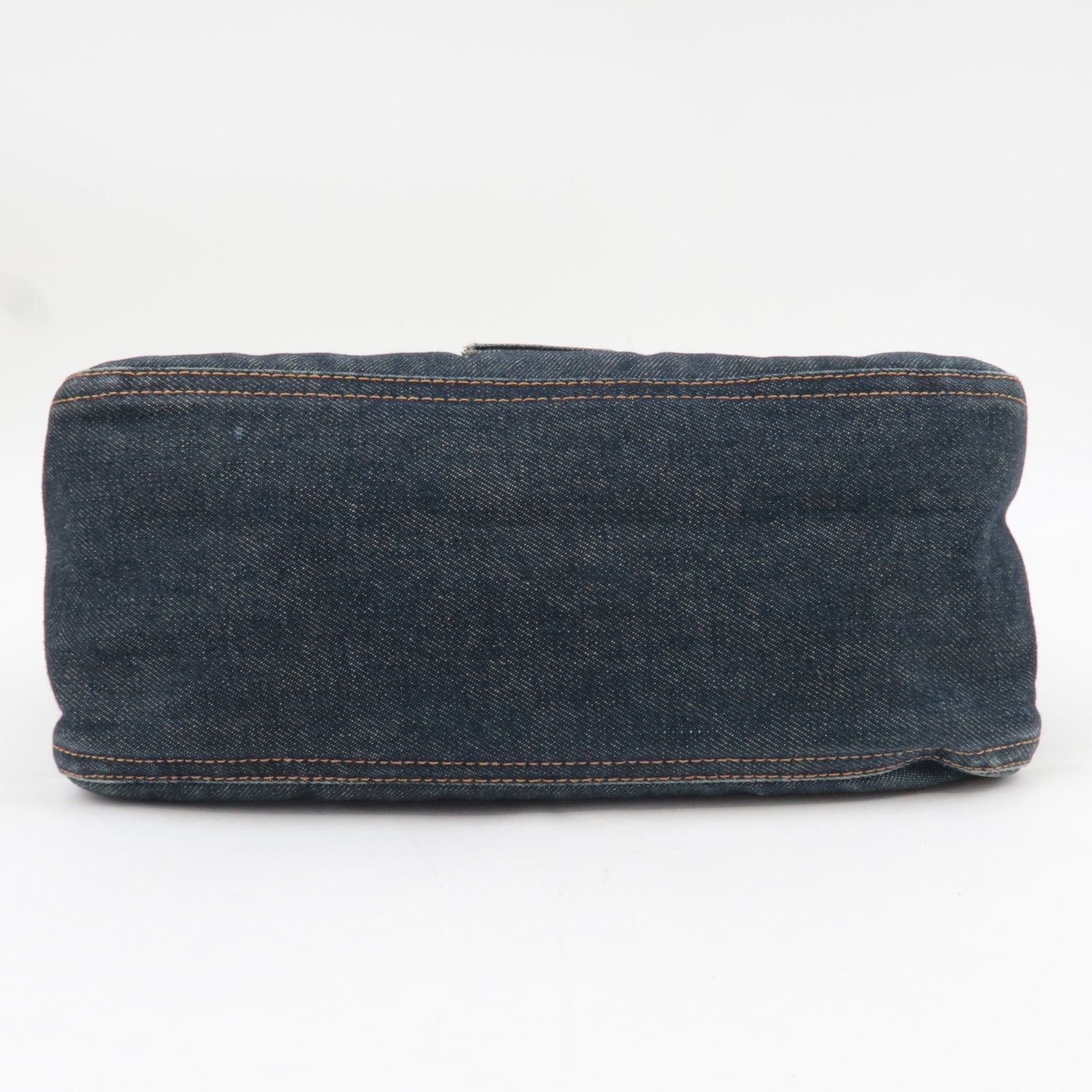 FENDI Mamma Baguette Denim Shoulder Bag Navy 26325