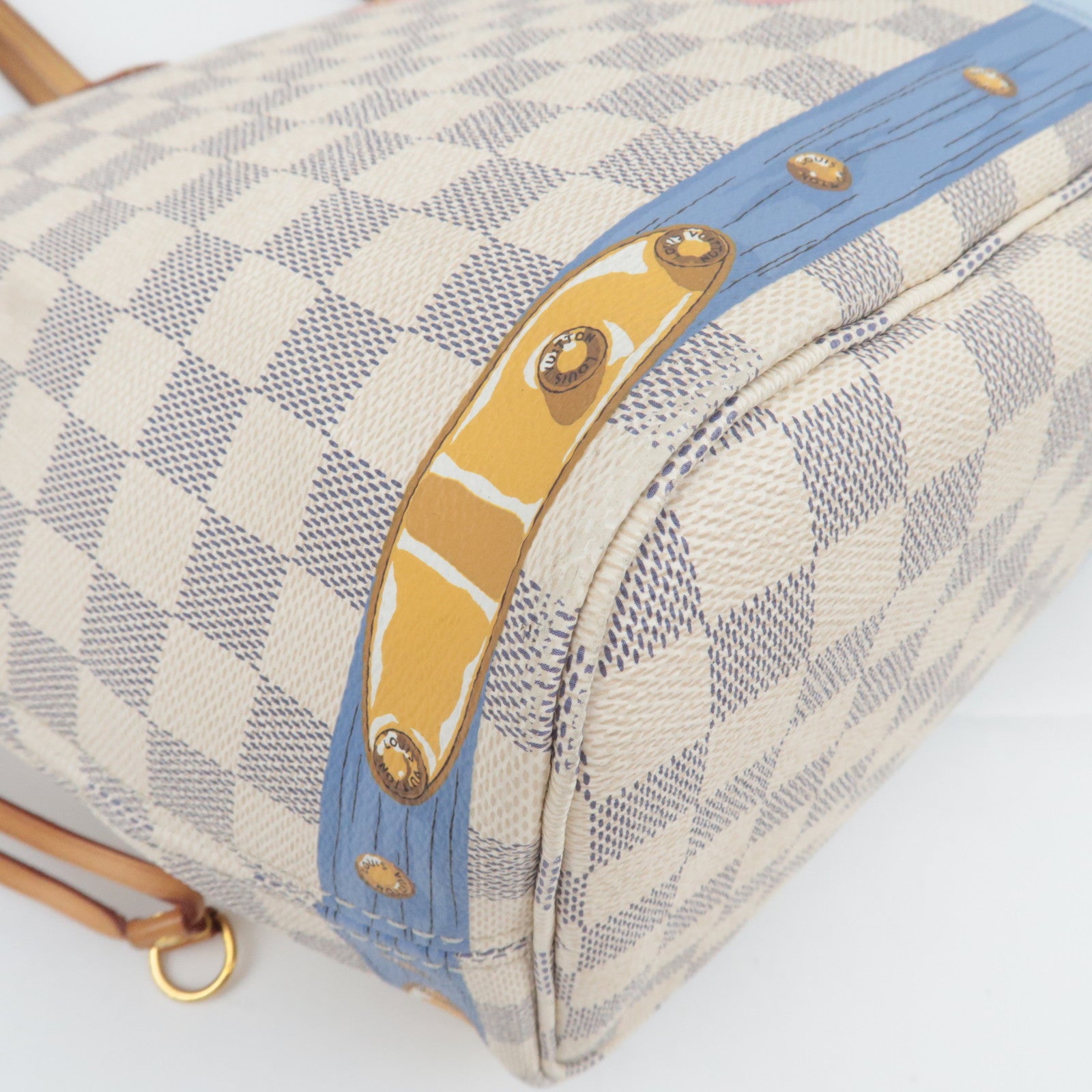 Louis Vuitton Summer Trunk Damier Azur Neverfull MM Tote Bag N41065