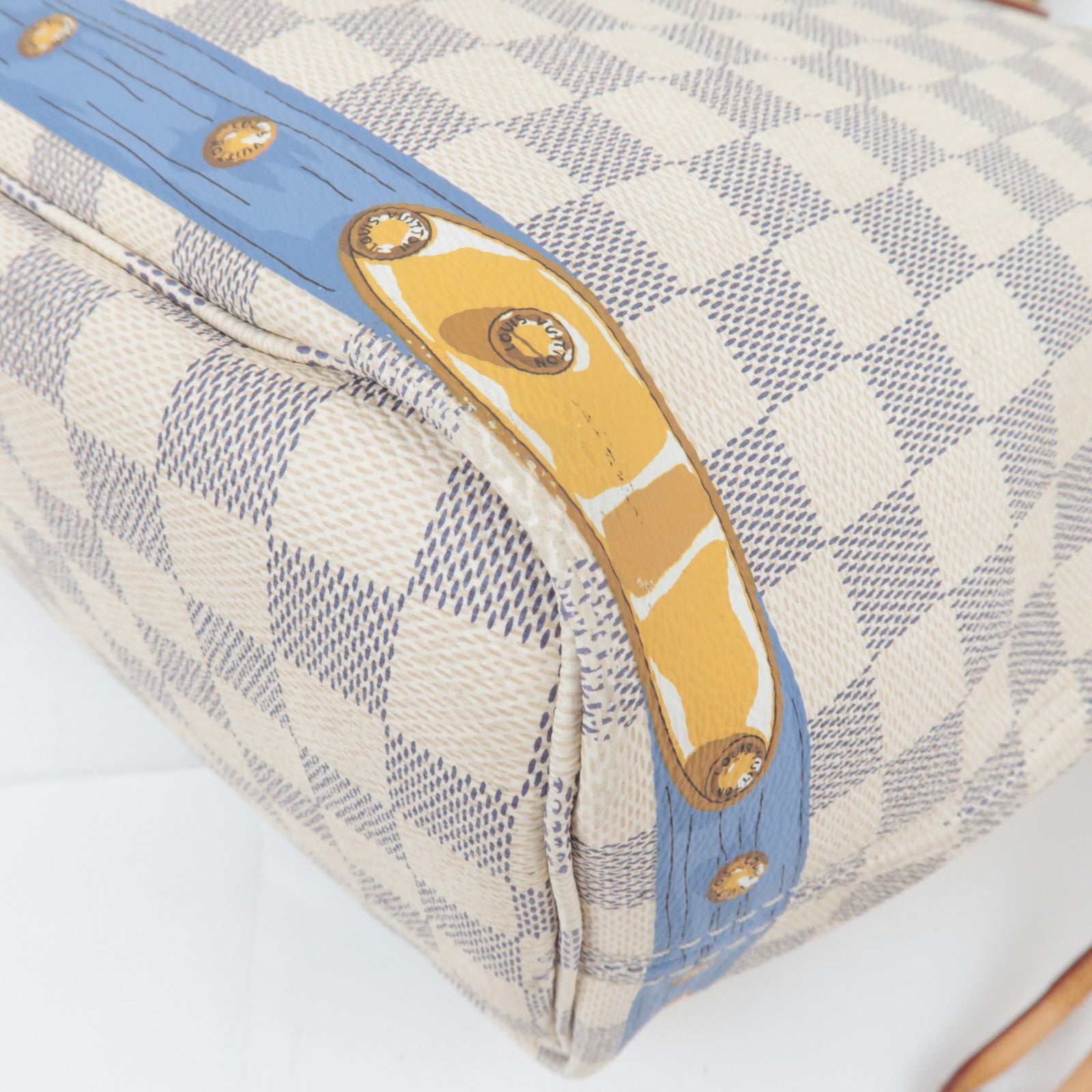 Louis Vuitton Summer Trunk Damier Azur Neverfull MM Tote Bag N41065