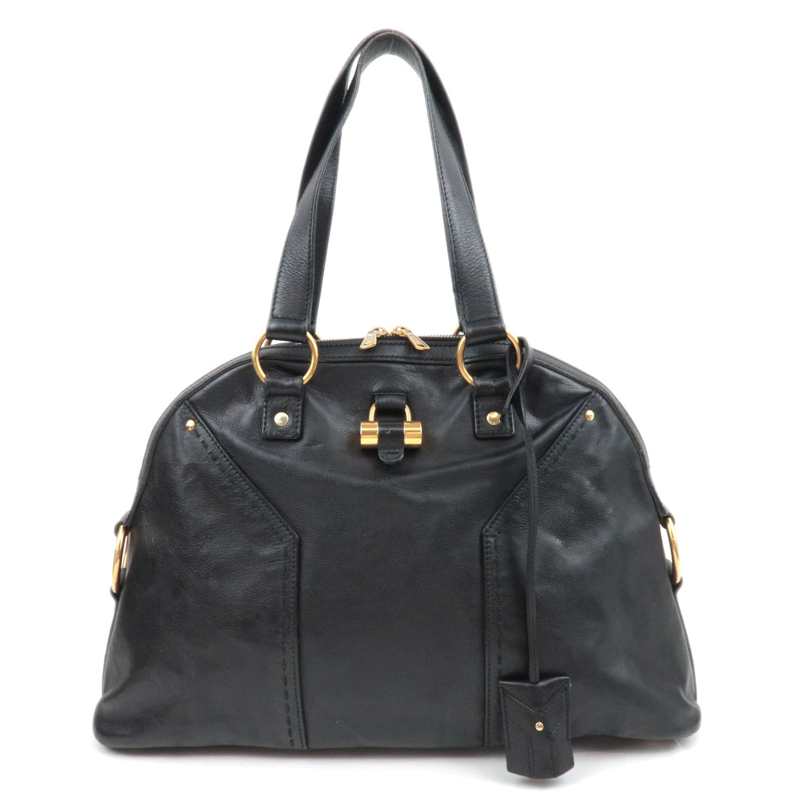 SAINT LAURENT YSL Muse Leather Handbag Black 15646489356