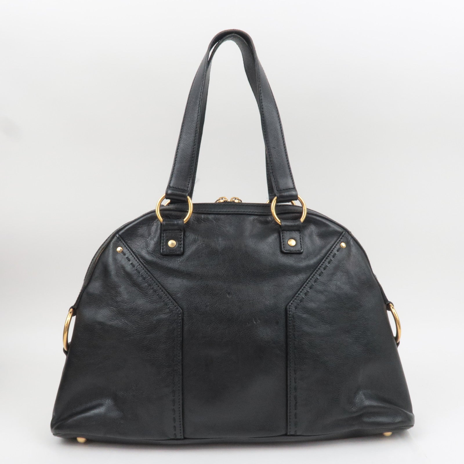 SAINT LAURENT YSL Muse Leather Handbag Black 156464