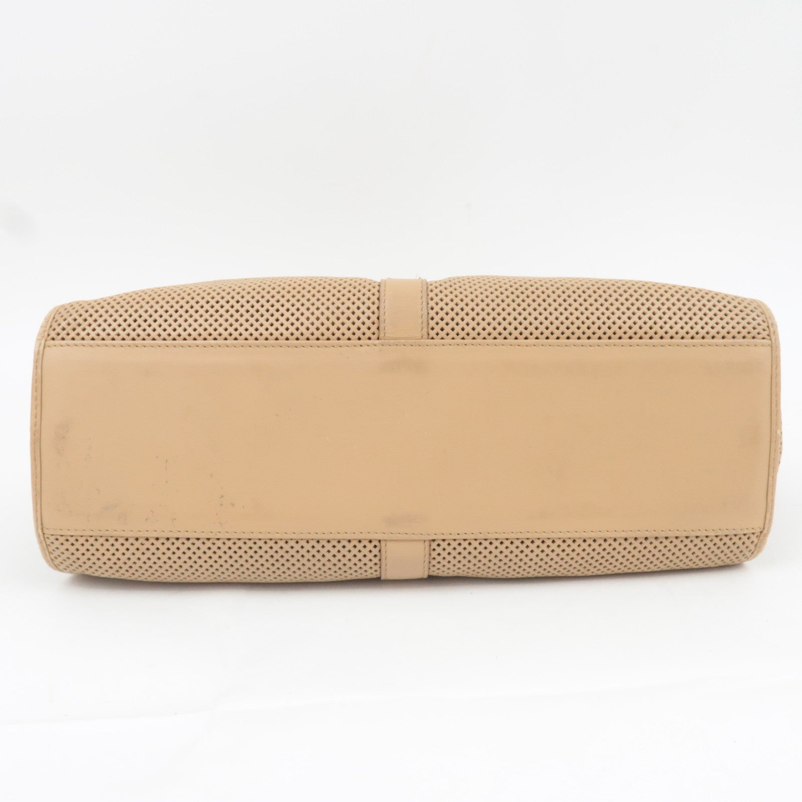 GUCCI Jackie Mesh Leather Shoulder Bag Beige 01719