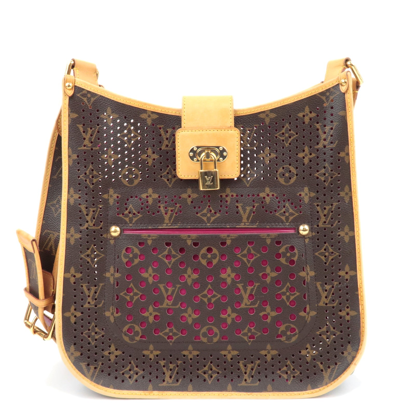 Louis Vuitton Monogram Perforated Musette Shoulder Bag Fuchsia M9517289364
