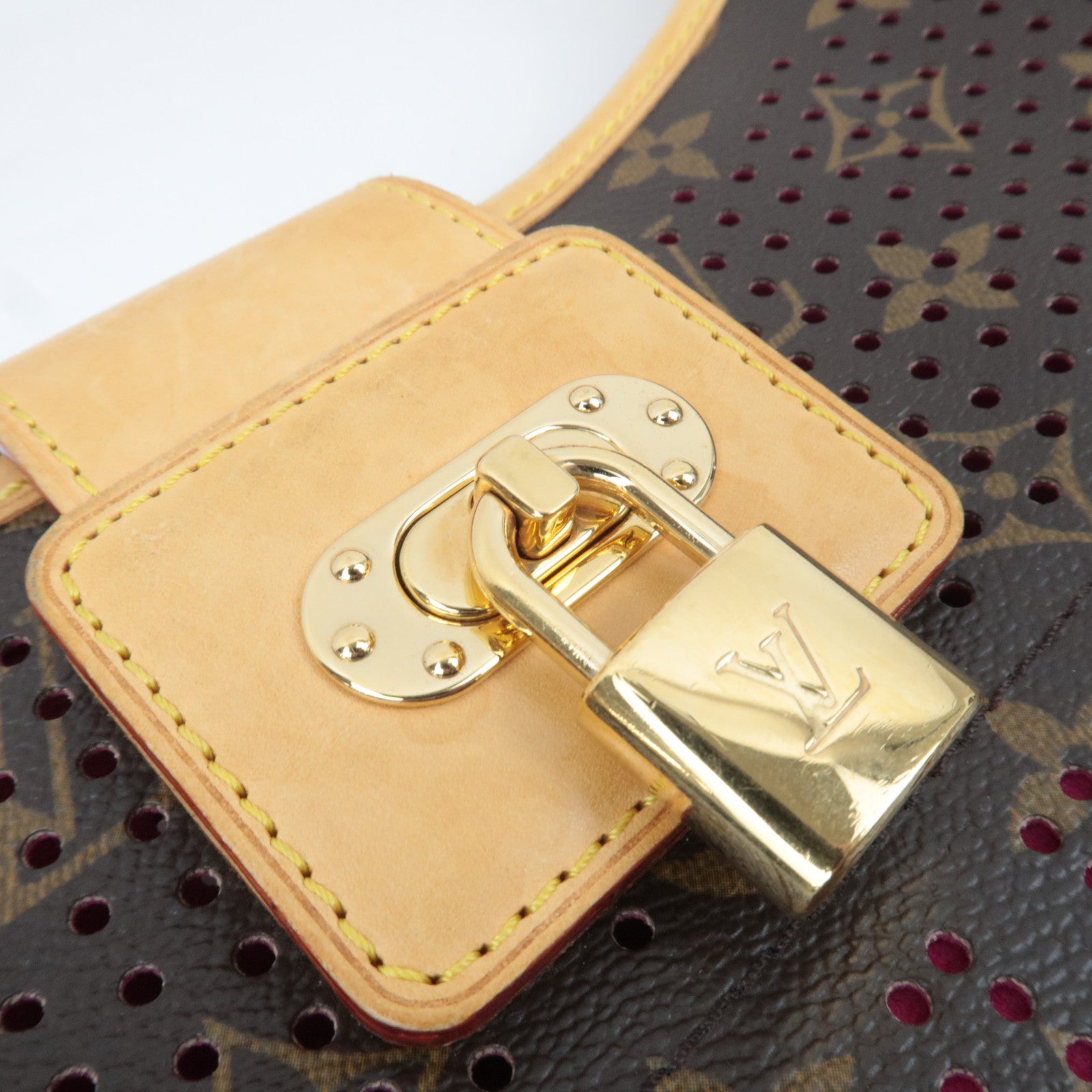 Louis Vuitton Monogram Perforated Musette Shoulder Bag Fuchsia M95172