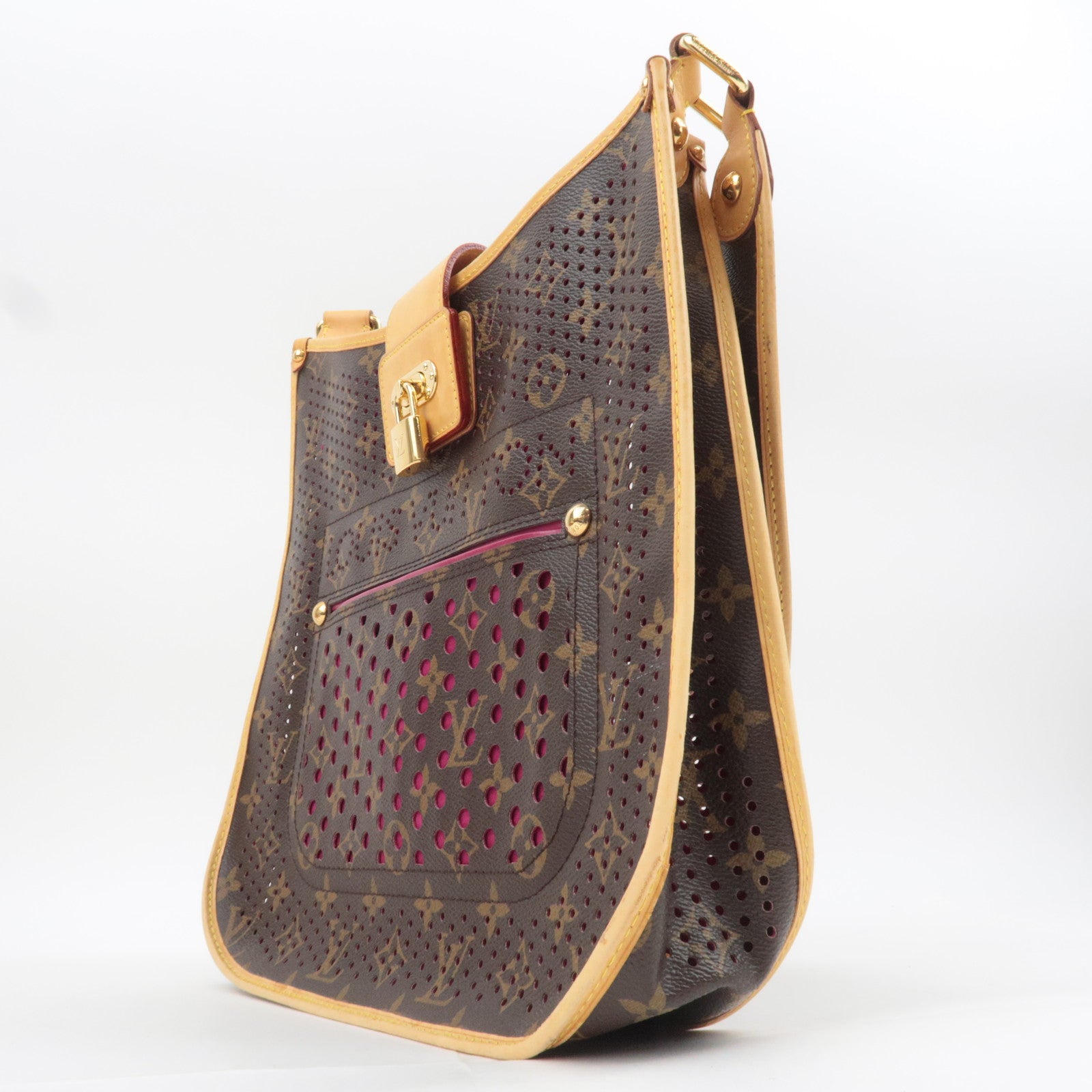 Louis Vuitton Monogram Perforated Musette Shoulder Bag Fuchsia M95172