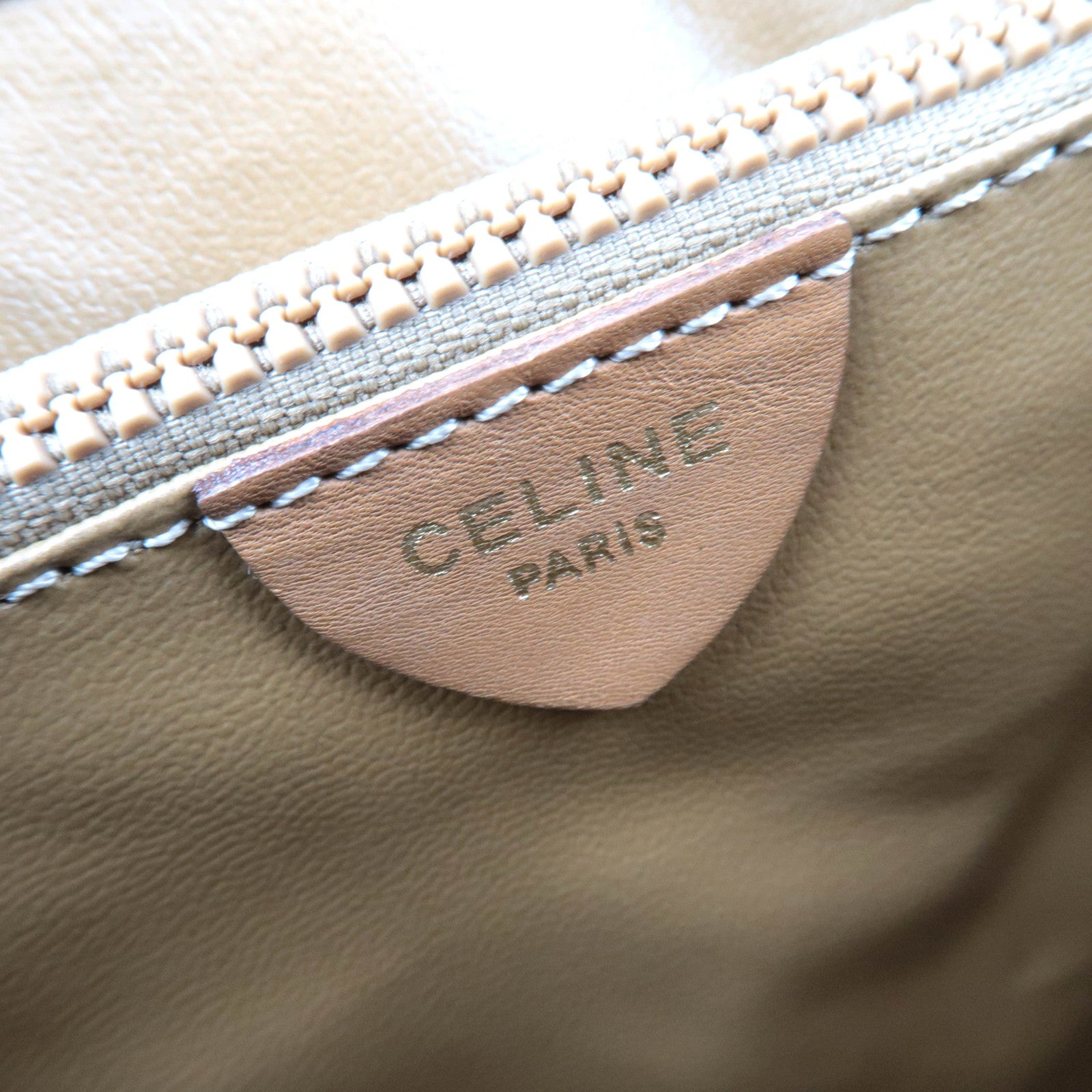 CELINE Macadam PVC Leather Shoulder Bag Brown