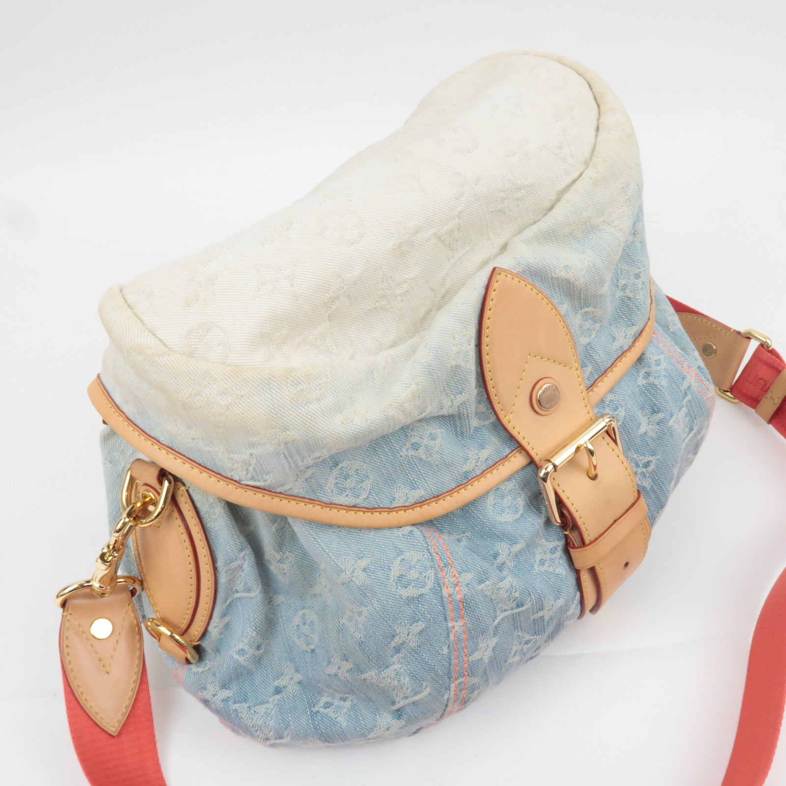 Louis Vuitton Monogram Denim Sunshine Shoulder Bag Blue M93182