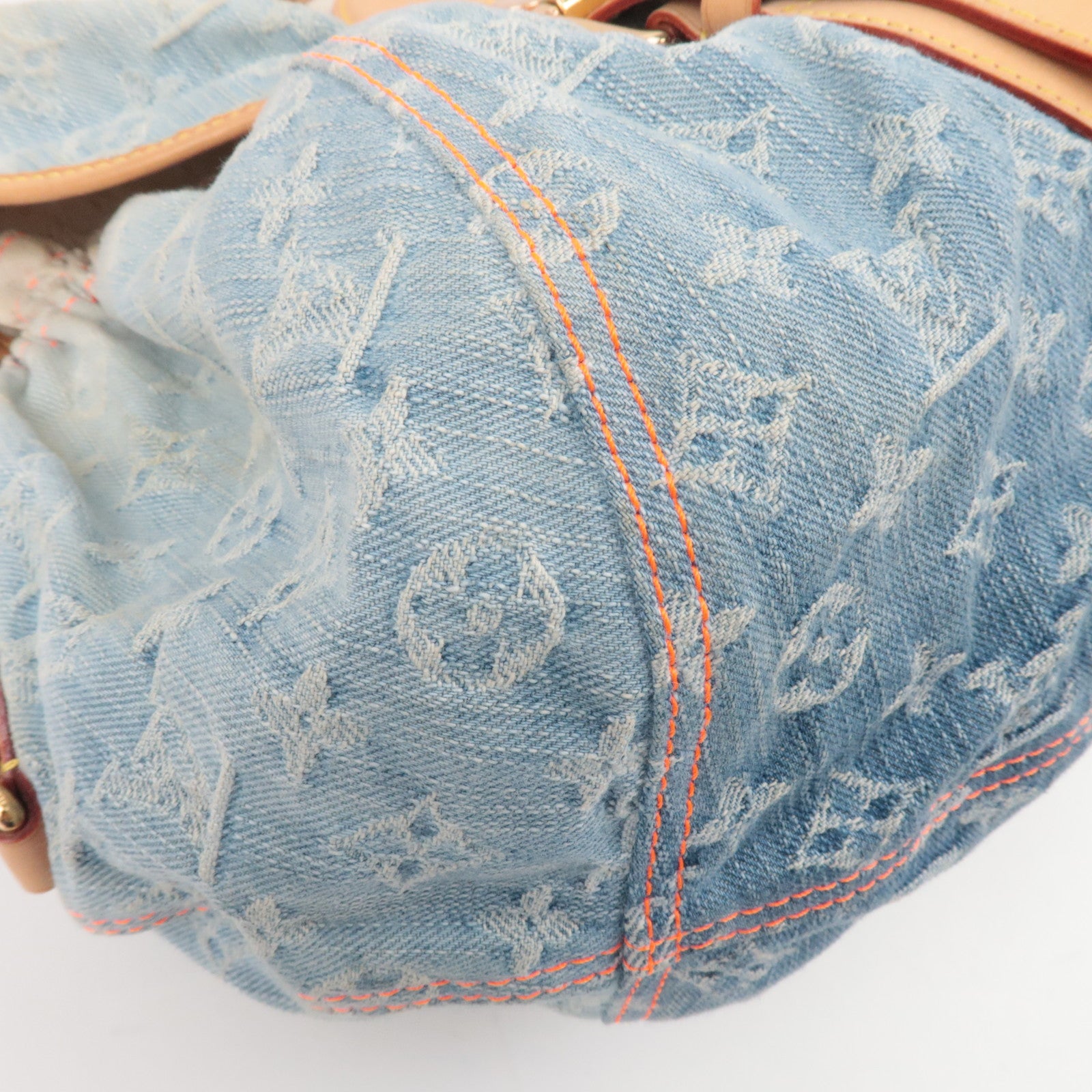 Louis Vuitton Monogram Denim Sunshine Shoulder Bag Blue M93182